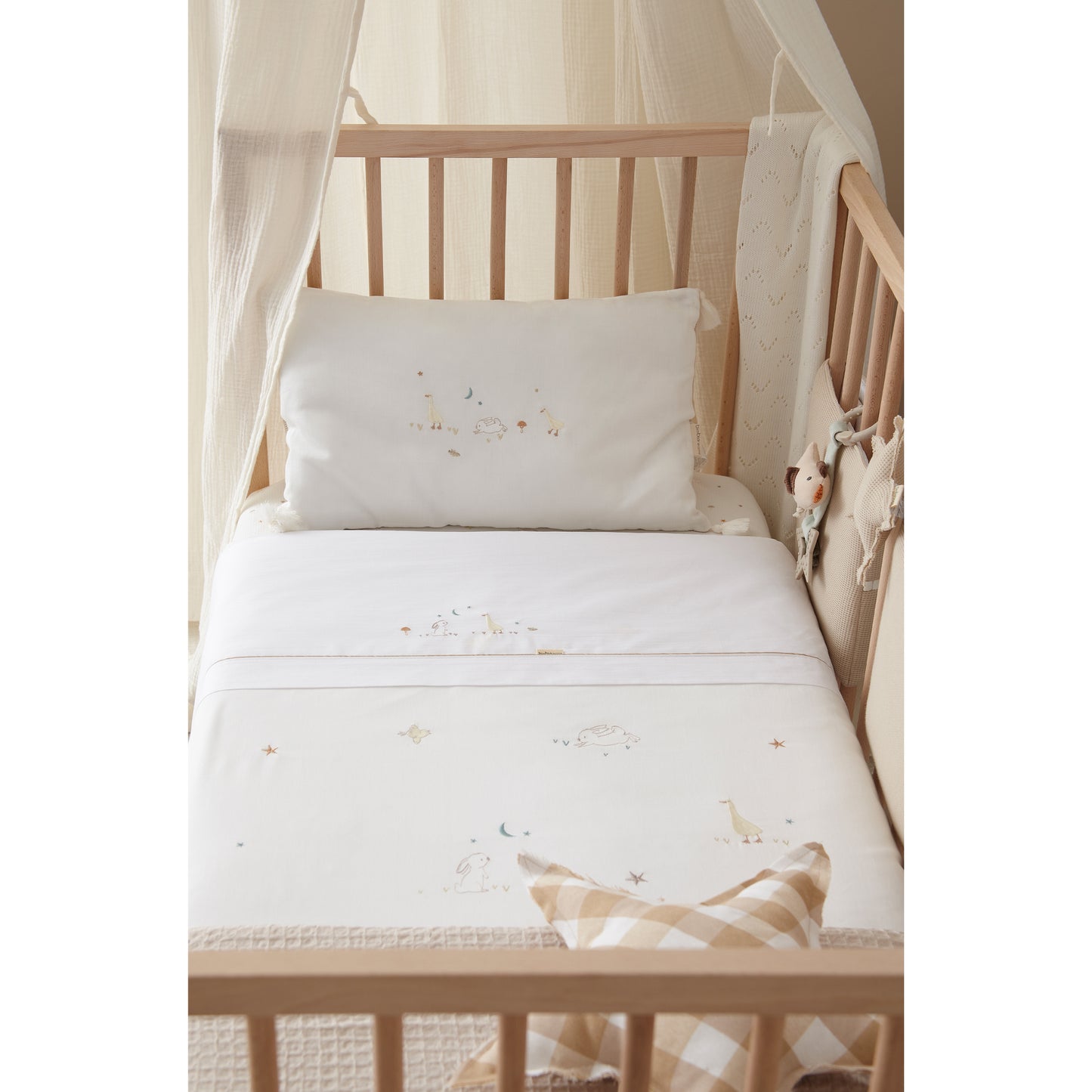 Sábanas Bebé 3 Piezas Happy Forest 100% Algodón (60x120) – Bimbidreams