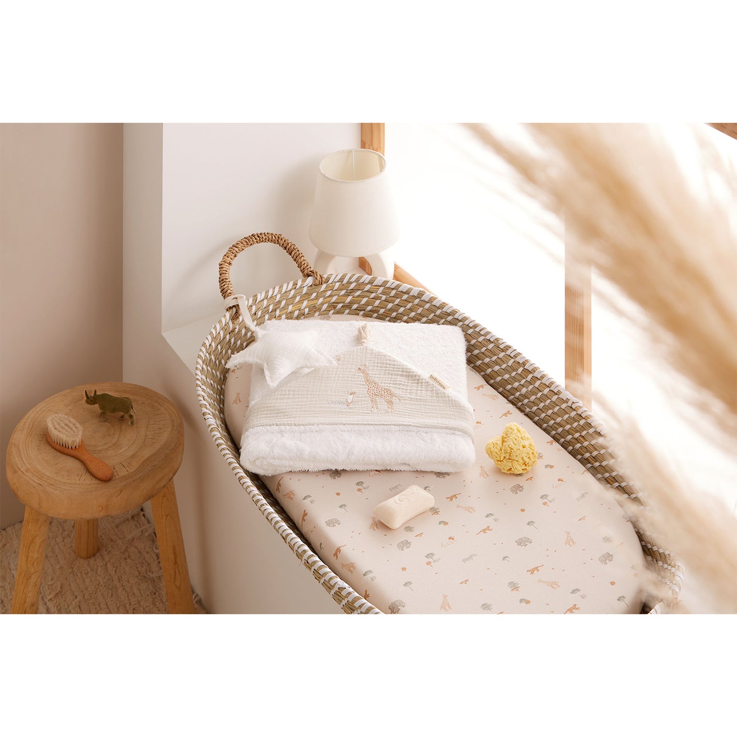 Capa de baño 100x100 Nairobi Blanco/Lino bimbidreams ropa para bebé niño niña accesorios gnomo kids bogotá colombia 2