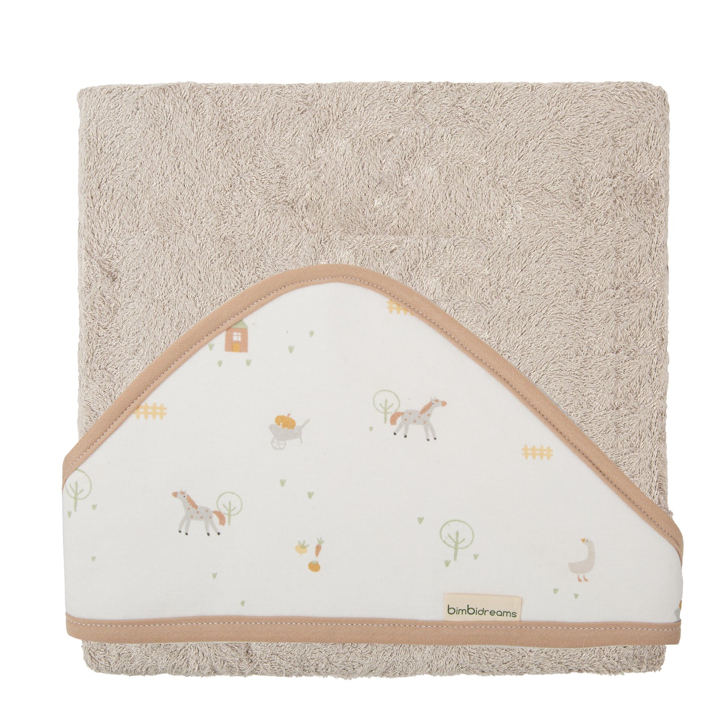 Capa de baño 100x100 Farm Lino bimbidreams ropa para bebé niño niña accesorios gnomo kids bogotá colombia