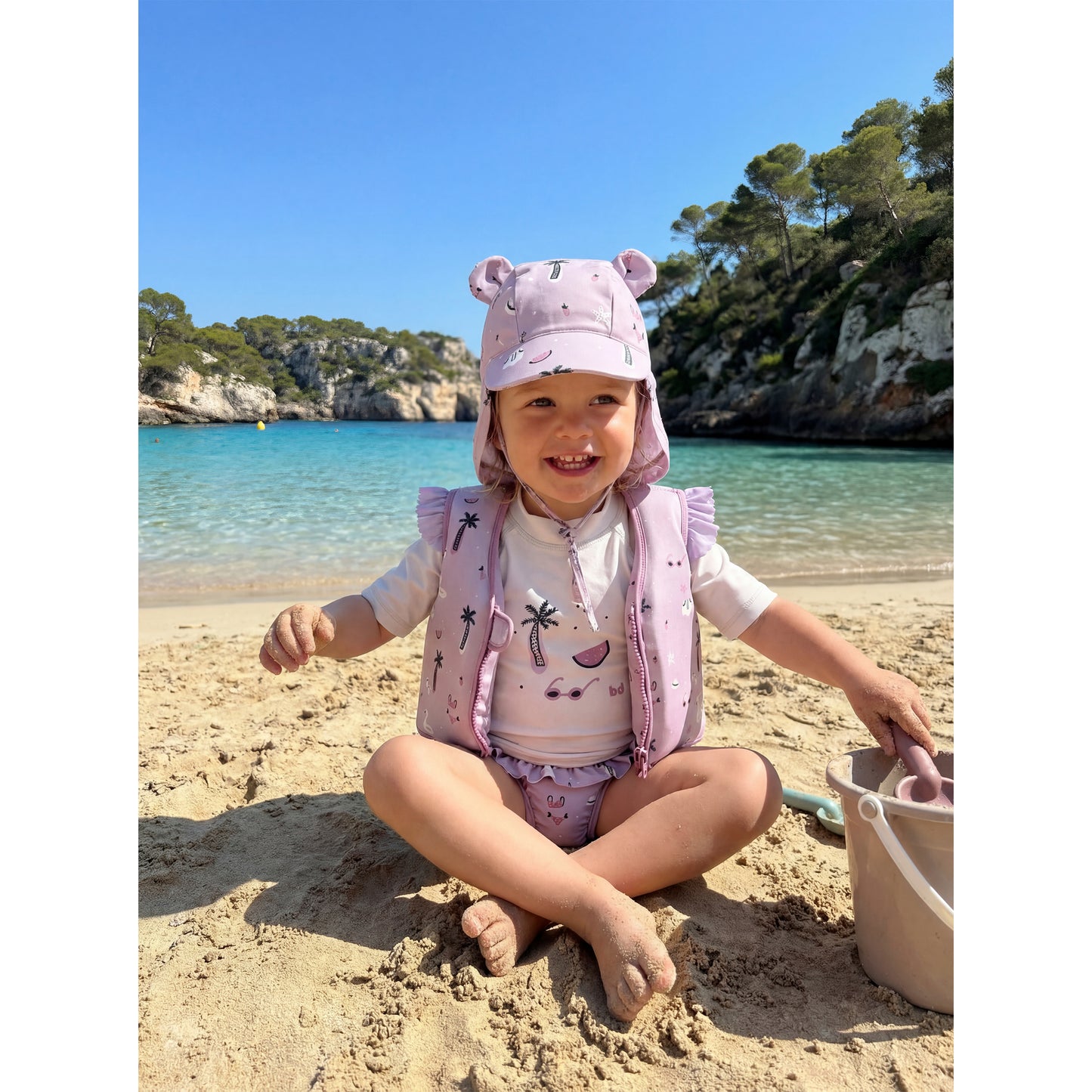 Gorro de Playa UV Bebé Hawai 3-9m – Bimbidreams