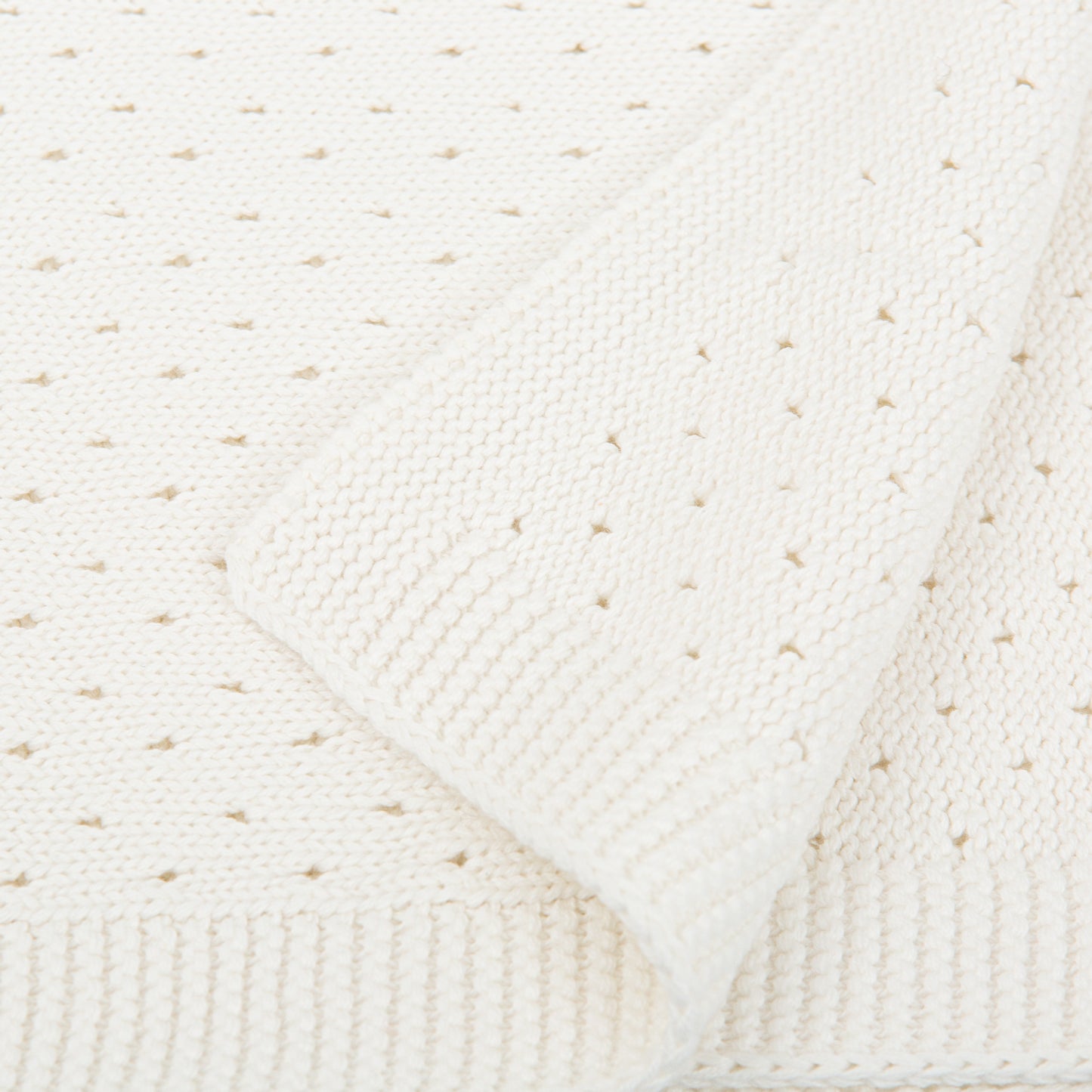 Manta cobija Toquilla tricot 100% algodón Dots Blanco 75x90 bimbidreams ropa para bebé niño niña accesorios gnomo kids bogotá colombia