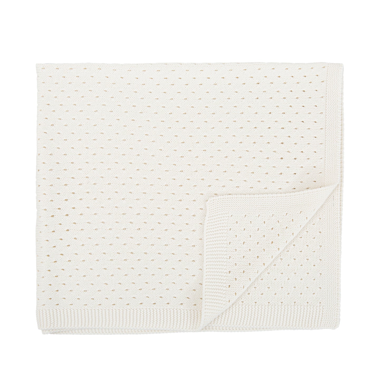 Manta cobija Toquilla tricot 100% algodón Dots Blanco 75x90 bimbidreams ropa para bebé niño niña accesorios gnomo kids bogotá colombia