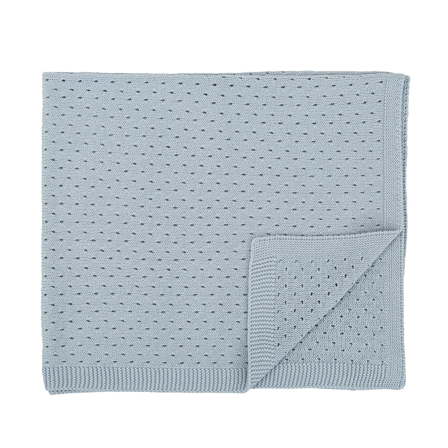 Manta cobija Toquilla tricot 100% algodón Dots Azul 75x90 bimbidreams ropa para bebé niño niña accesorios gnomo kids bogotá colombia