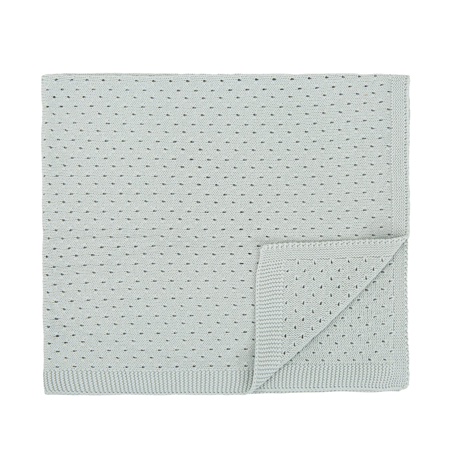 Manta cobija Toquilla tricot 100% algodón Dots Menta 75x90 bimbidreams ropa para bebé niño niña accesorios gnomo kids bogotá colombia