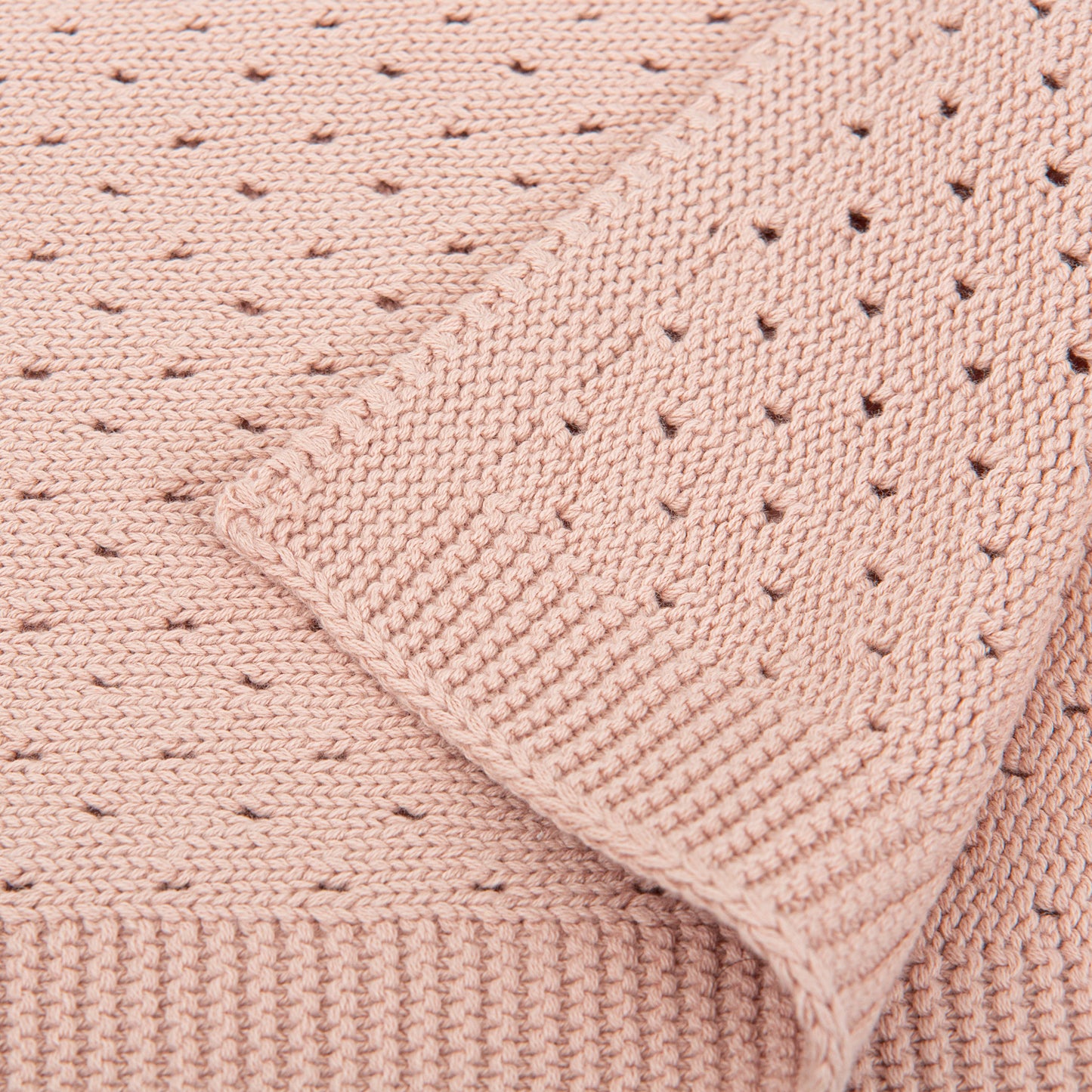 Manta cobija Toquilla tricot 100% algodón Dots Rosa 75x90 bimbidreams ropa para bebé niño niña accesorios gnomo kids bogotá colombia