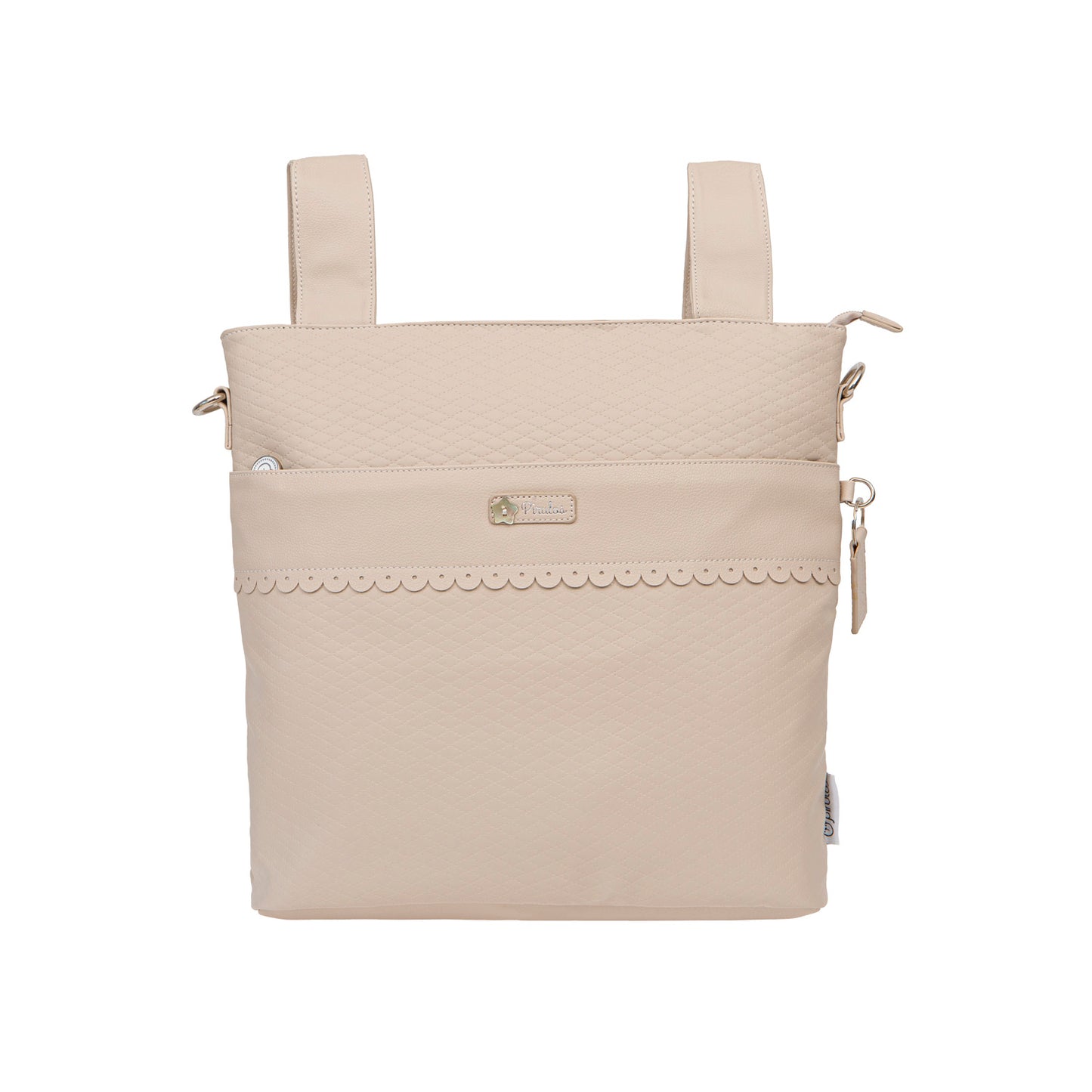 Bolso pañalera talega con cambiador Rombos Lino 35x36x10 bimbidreams ropa para bebé niño niña accesorios gnomo kids bogotá colombia
