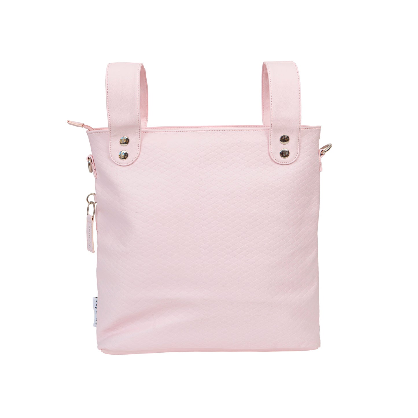 Bolso talega con cambiador Rombos Rosa 35x36x10 bimbidreams ropa para bebé niño niña accesorios gnomo kids bogotá colombia