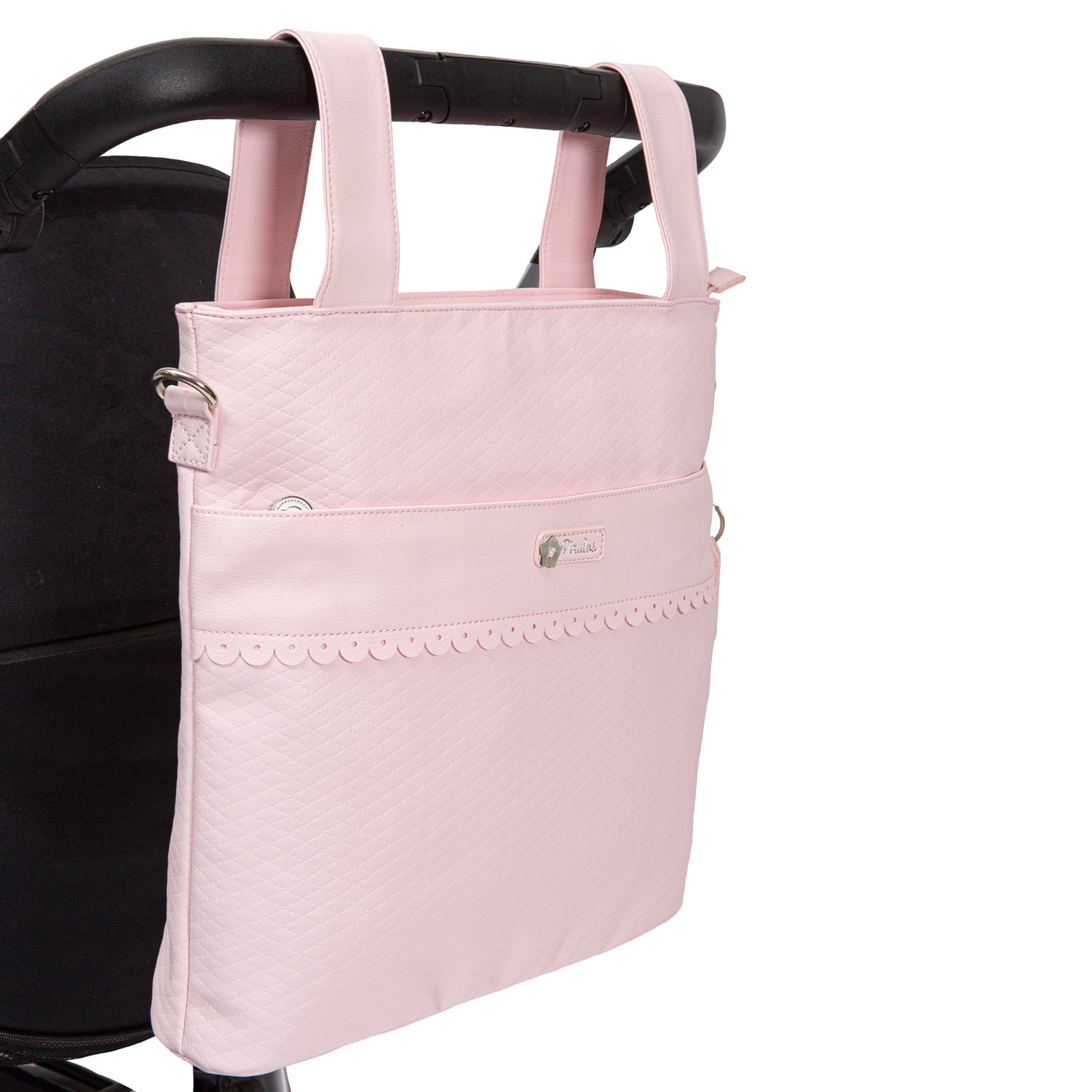 Bolso pañalera talega con cambiador Rombos Rosa 35x36x10 bimbidreams ropa para bebé niño niña accesorios gnomo kids bogotá colombia