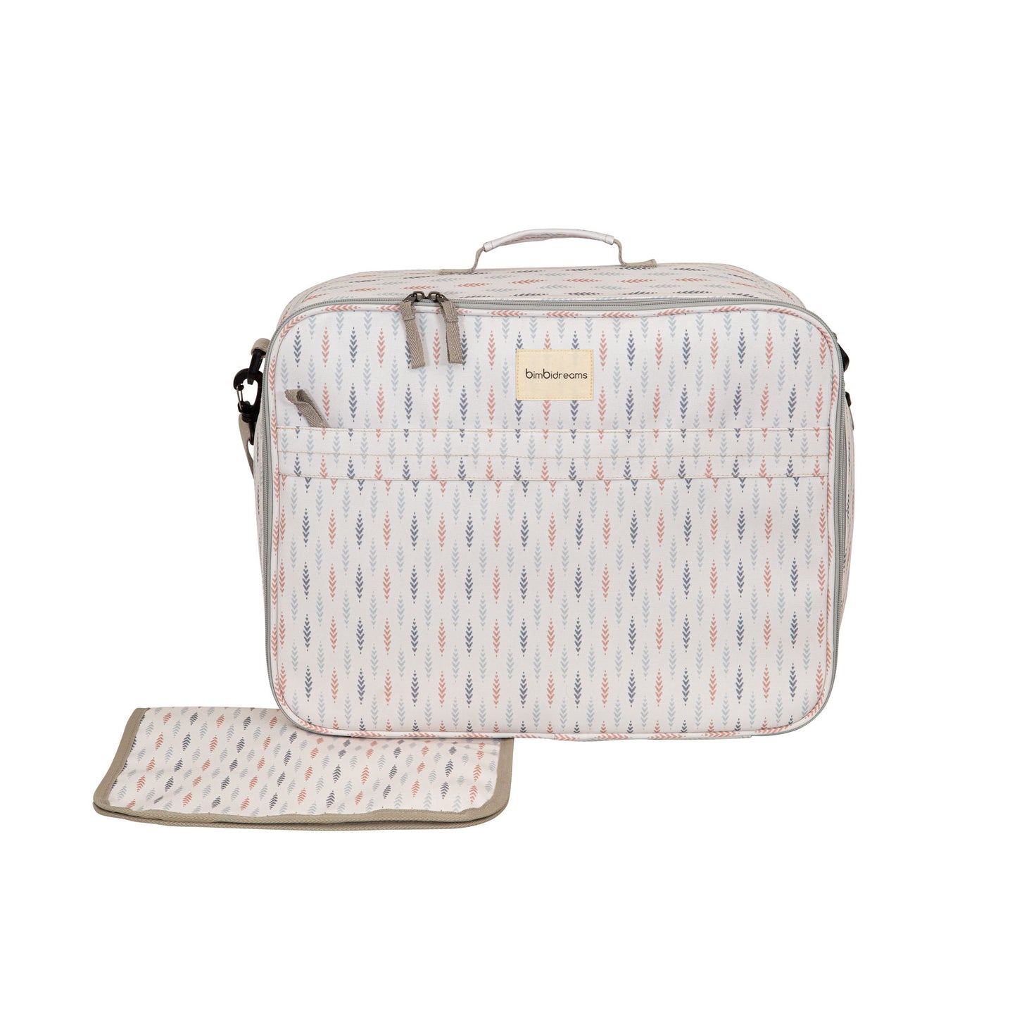 Maleta pañalera con cambiador Etnic Crudo 45x36x18 bimbidreams ropa para bebé niño niña accesorios gnomo kids bogotá colombia