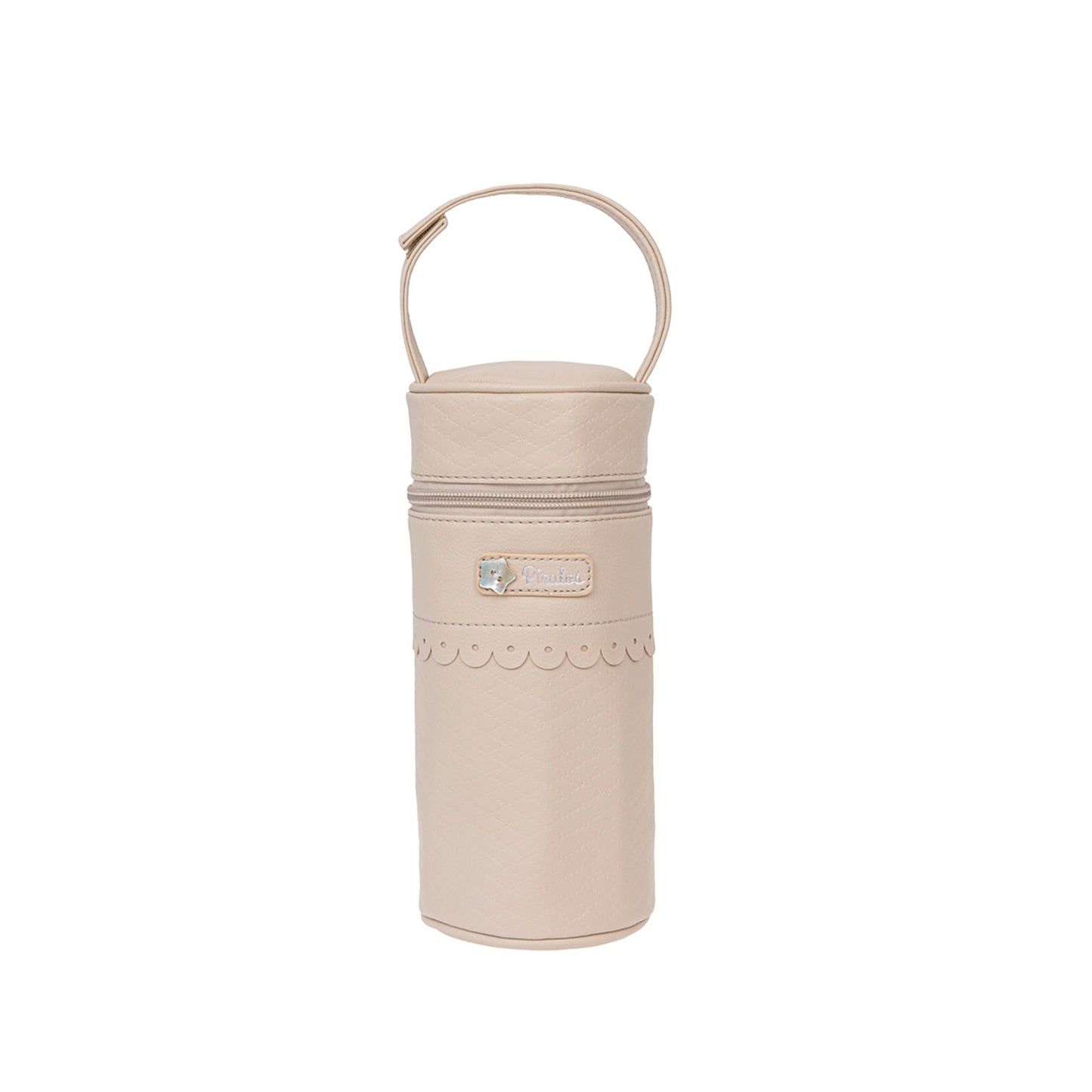 Portabiberones ecopiel Rombos Lino 10x23 bimbidreams ropa para bebé niño niña accesorios gnomo kids bogotá colombia