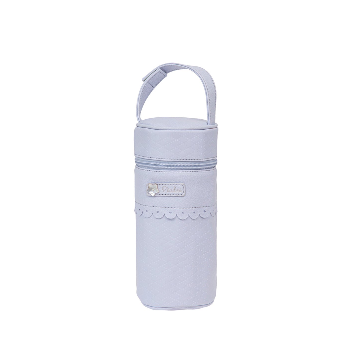 Portabiberones ecopiel Rombos Azul 10x23 bimbidreams ropa para bebé niño niña accesorios gnomo kids bogotá colombia