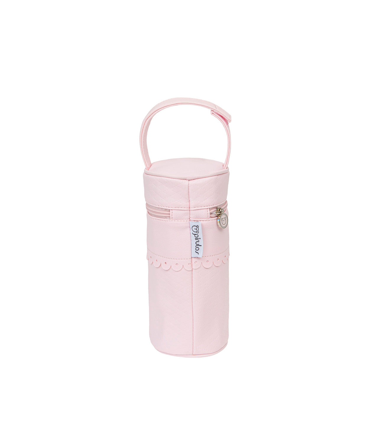 Portabiberones ecopiel Rombos Rosa 10x23 bimbidreams ropa para bebé niño niña accesorios gnomo kids bogotá colombia