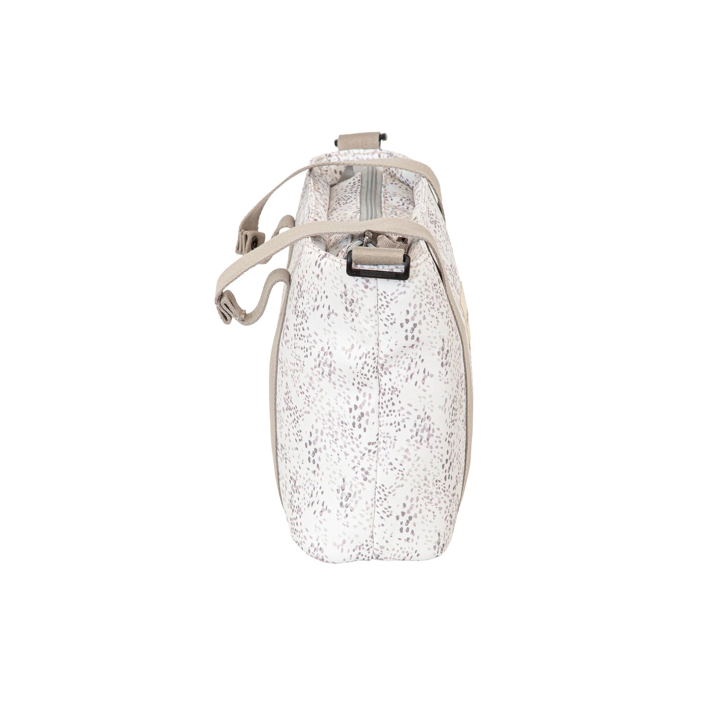 Pañalera Crossbody con cambiador Dots Blanco/Lino 37x24x13 bimbidreams ropa para bebé niño niña accesorios gnomo kids bogotá colombia