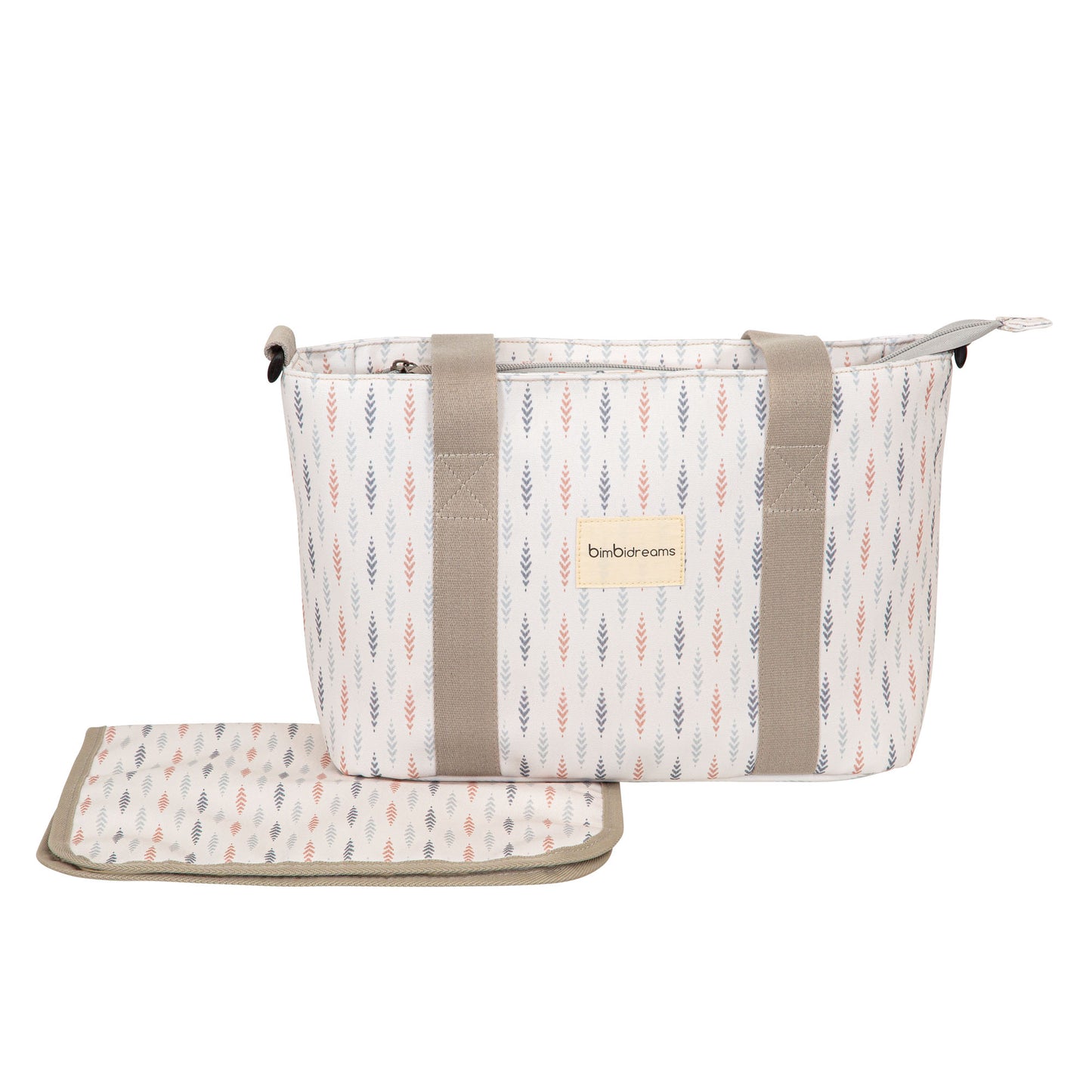 Pañalera Crossbody con cambiador Etnic Crudo 37x24x13 bimbidreams ropa para bebé niño niña accesorios gnomo kids bogotá colombia