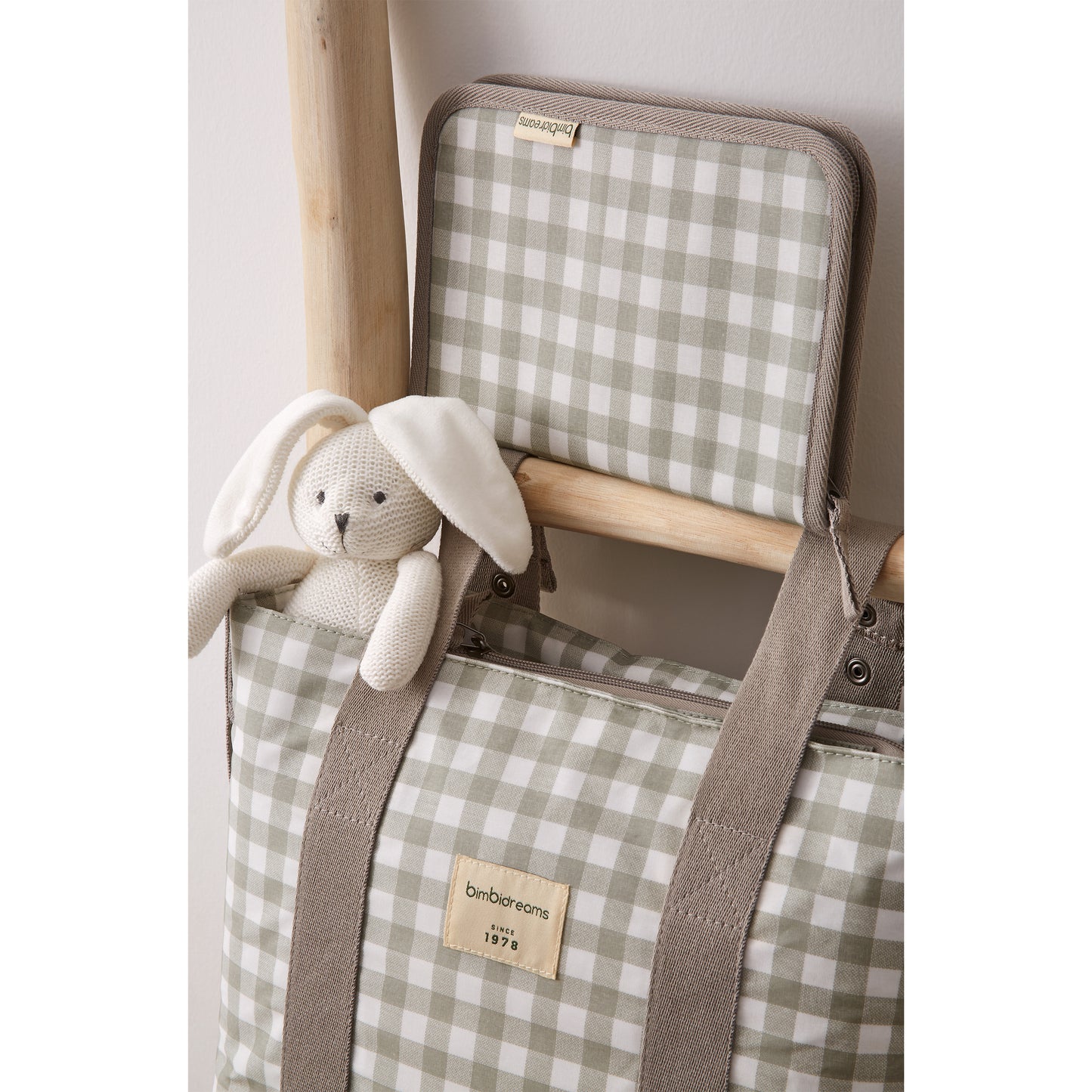 Pañalera Crossbody con cambiador Vichi Verde 37x24x13 bimbidreams ropa para bebé niño niña accesorios gnomo kids bogotá colombia