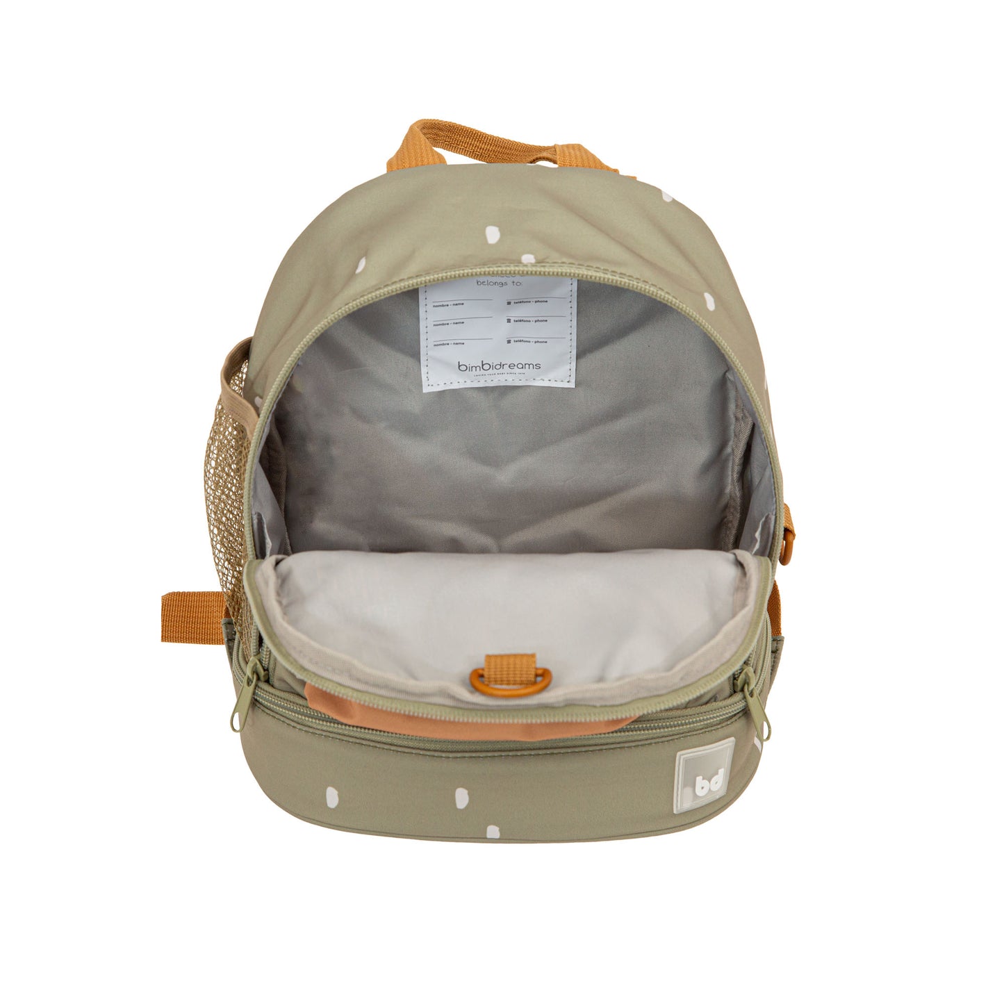 Mochila infantil mini Animalia 25x25x15 bimbidreams ropa para bebé niño niña accesorios gnomo kids bogotá colombia