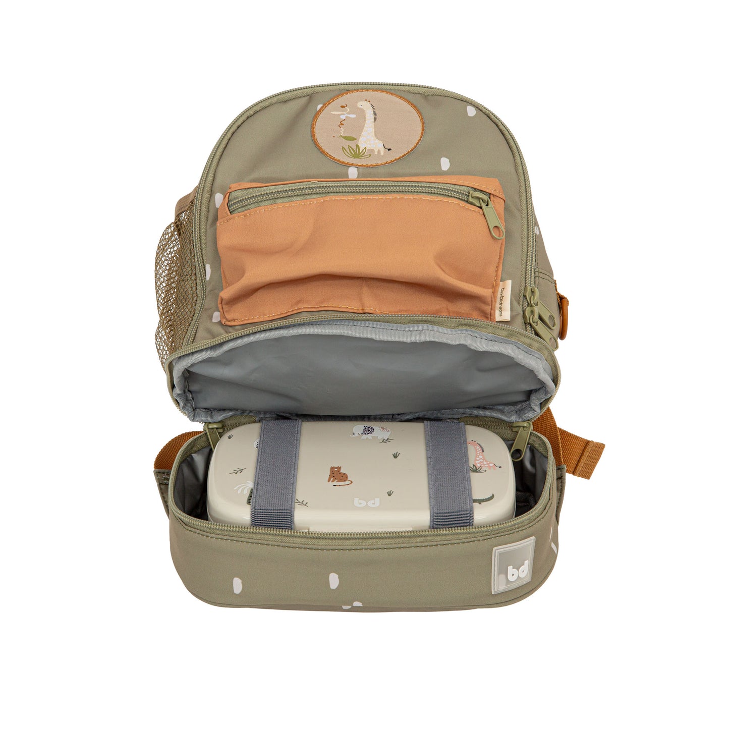 Mochila infantil mini Animalia 25x25x15 bimbidreams ropa para bebé niño niña accesorios gnomo kids bogotá colombia