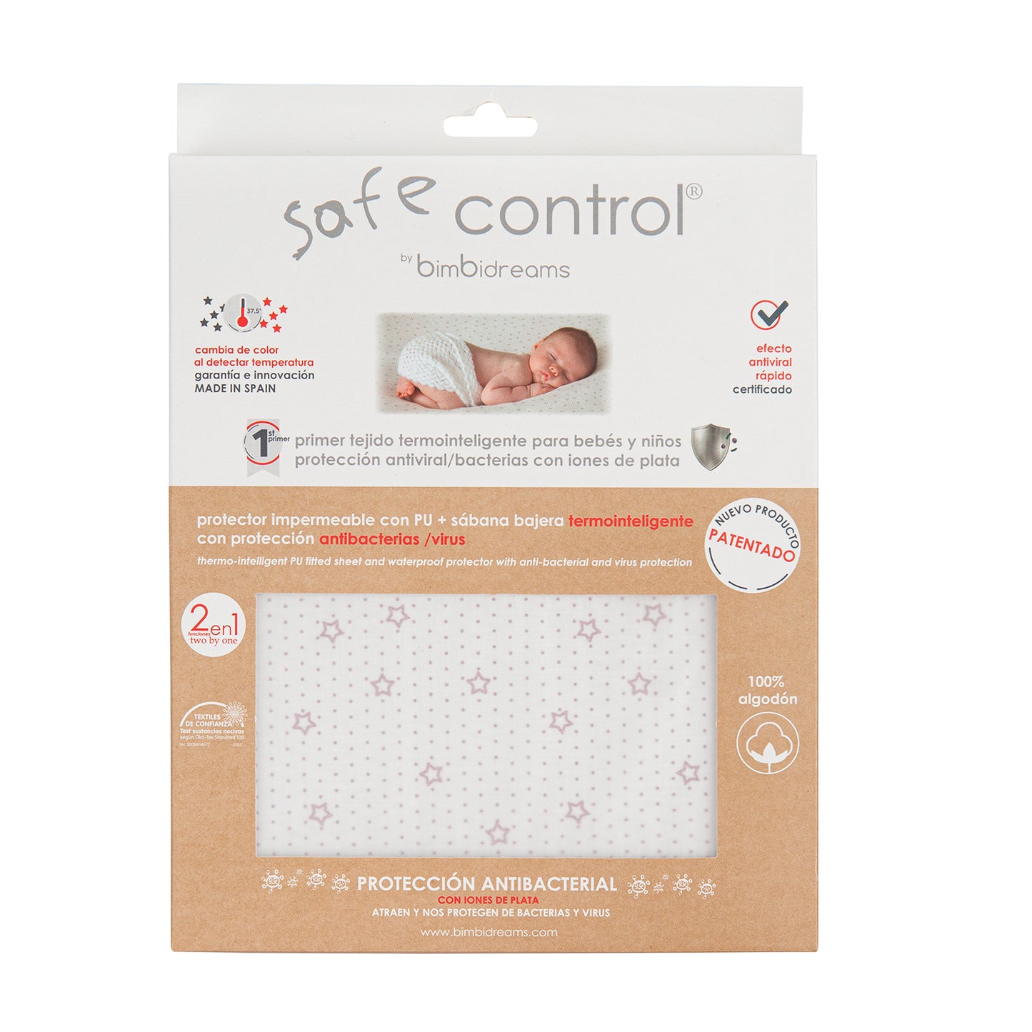 Bajera 2 en 1 Safe Control 70x140 bimbidreams ropa para bebé niño niña accesorios gnomo kids bogotá colombia