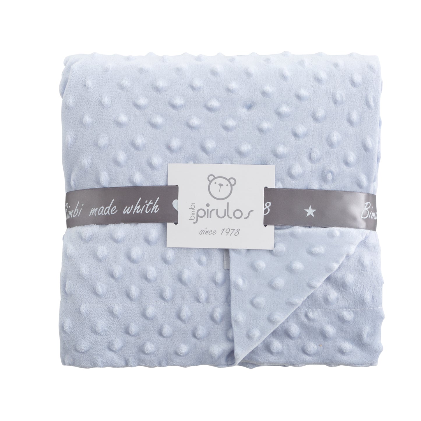 Manta Microfibra Dots Azul 80x110 bimbidreams ropa para bebé niño niña accesorios gnomo kids bogotá colombia