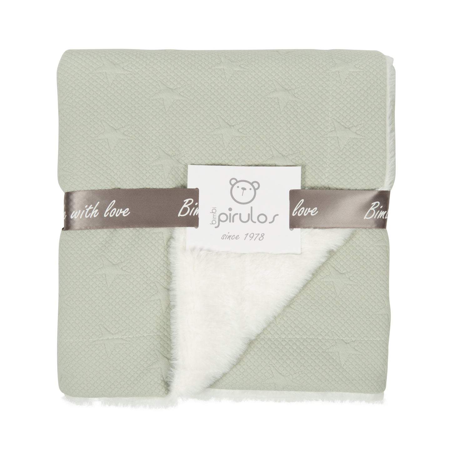 Manta doble cara New Stars Verde 80x100 bimbidreams ropa para bebé niño niña accesorios gnomo kids bogotá colombia