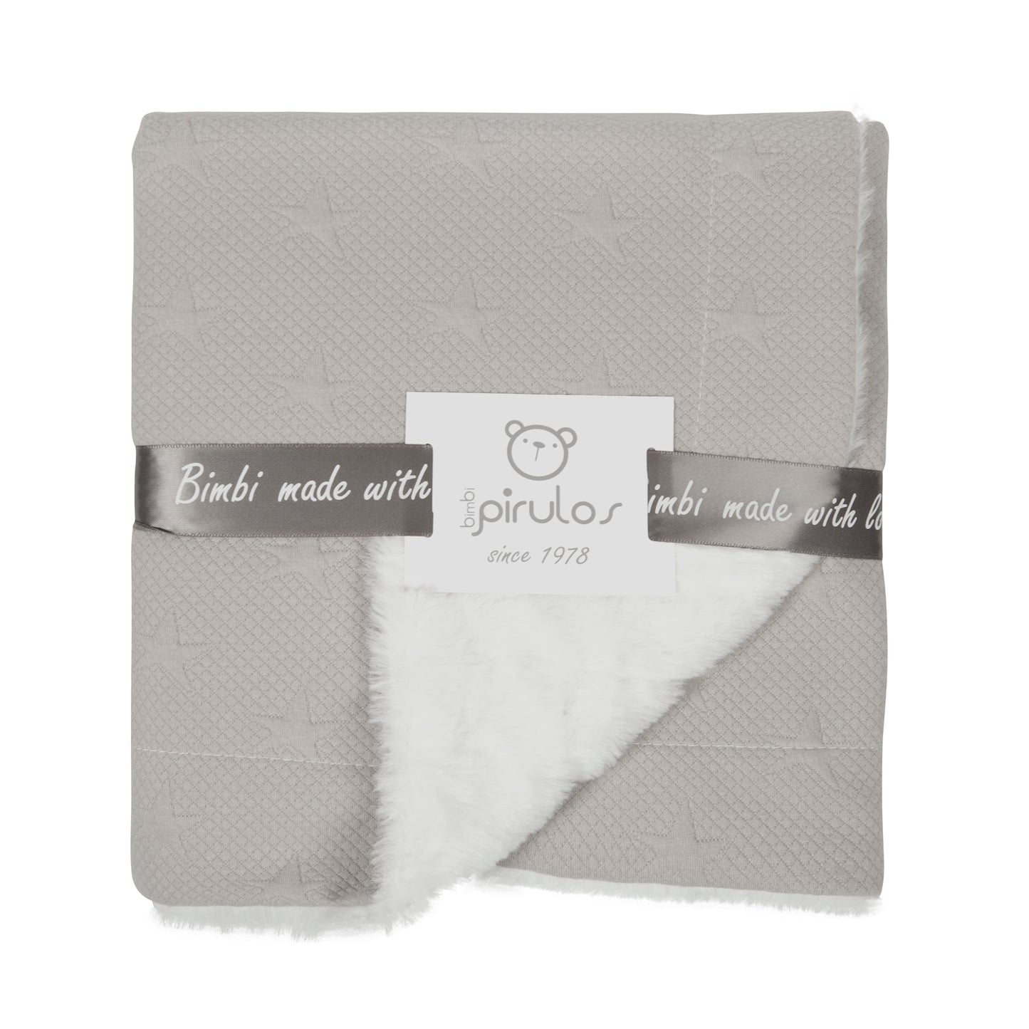 Manta doble cara New Stars Gris 80x100 bimbidreams ropa para bebé niño niña accesorios gnomo kids bogotá colombia