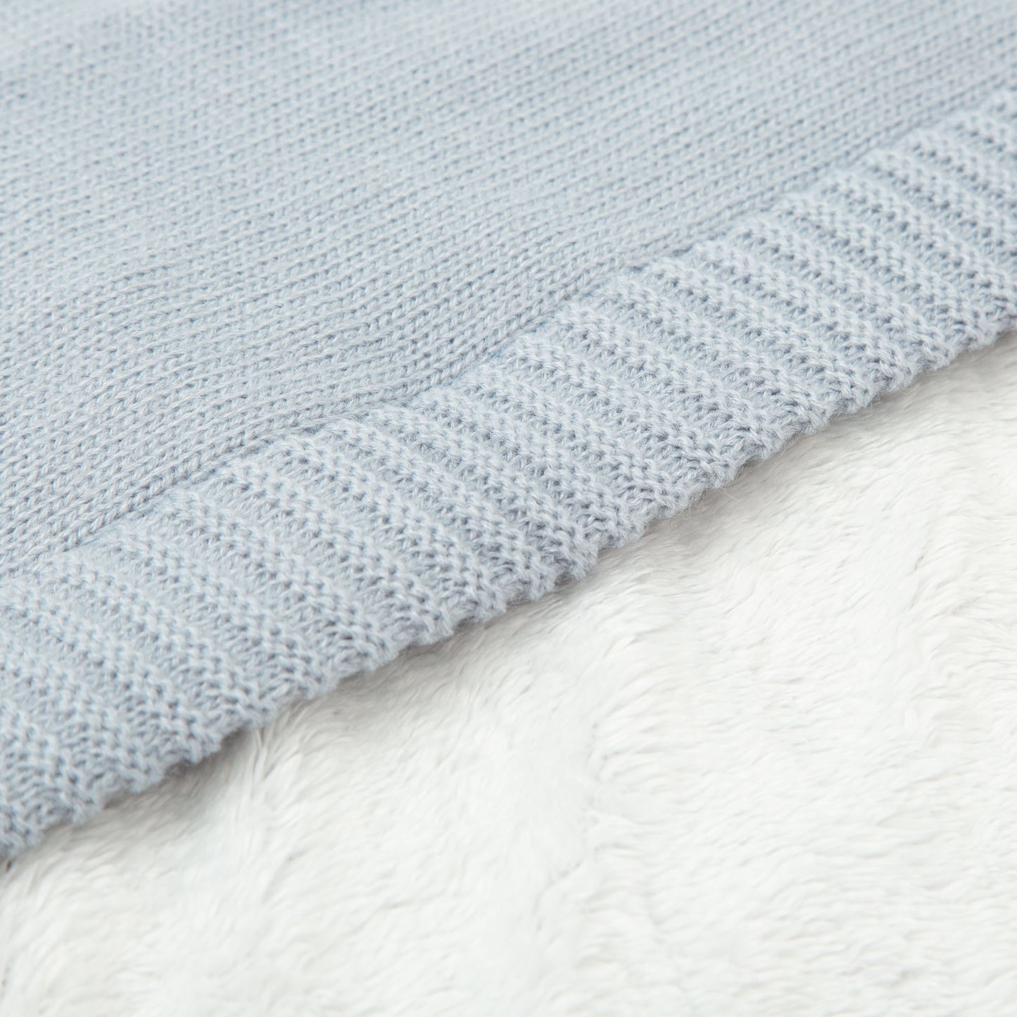 Cobija Dots Tricot con Coralina Azul Basic – Bimbidreams