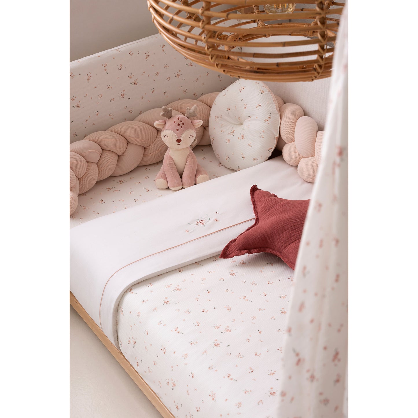 Peluche musical Monet Blanco Rosa 30 cm
