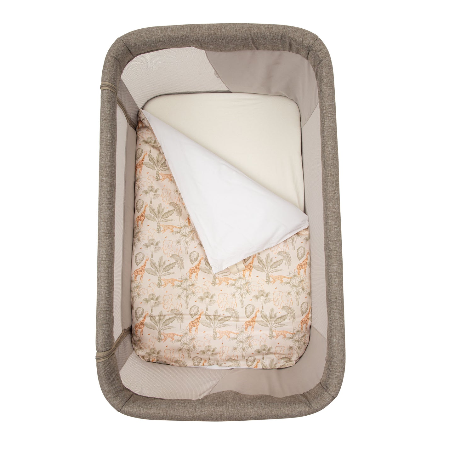 Funda nórdica de minicuna + relleno Masai Crudo 50x80 bimbidreams ropa para bebé niño niña accesorios gnomo kids bogotá colombia