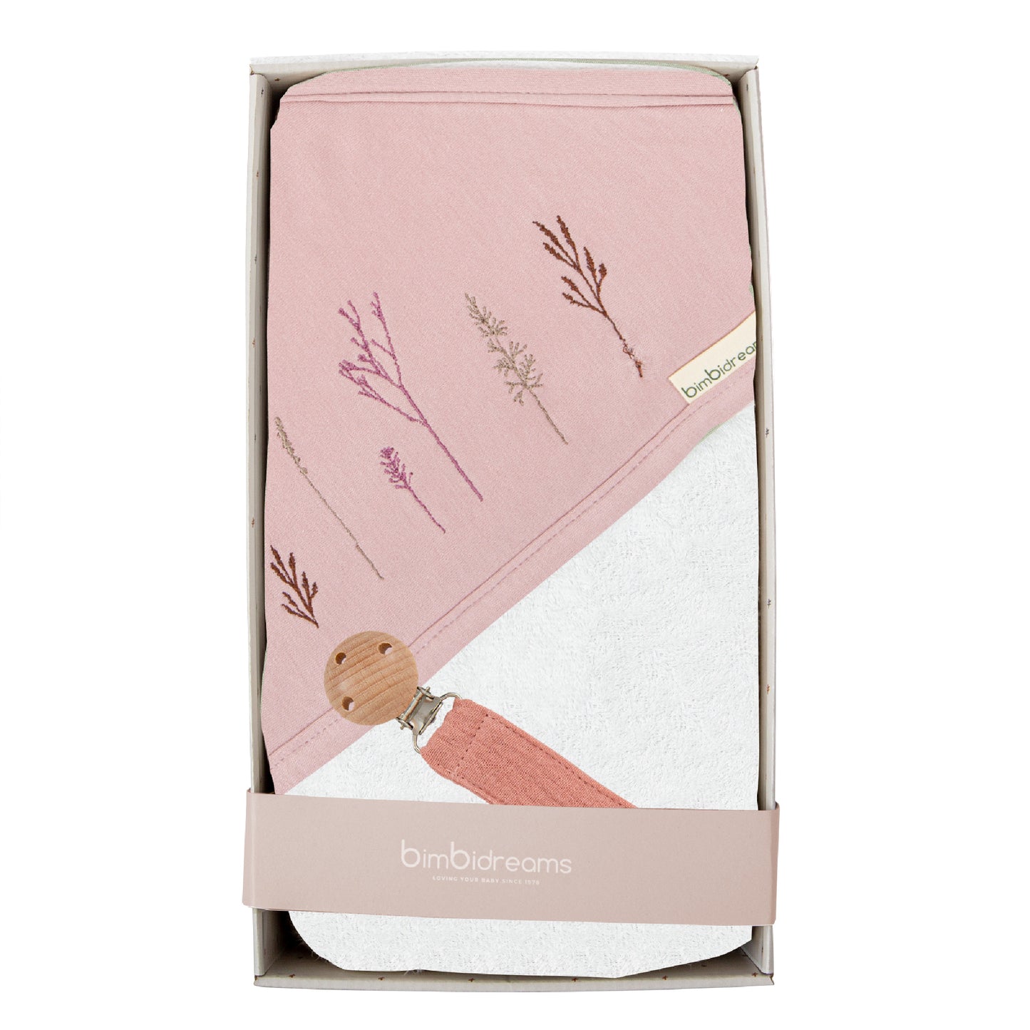 Set de regalo - Capa de baño + sujetachupetes Bimbidreams
