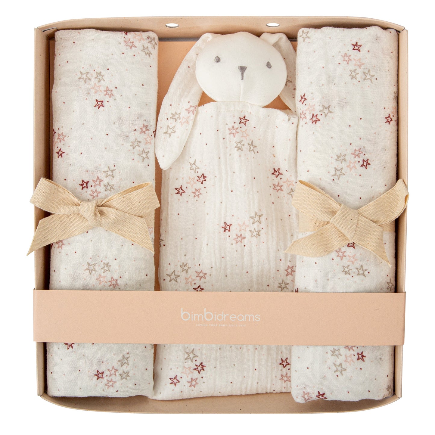 Gasas y dou dou - set regalo Stars Blanco Rosa