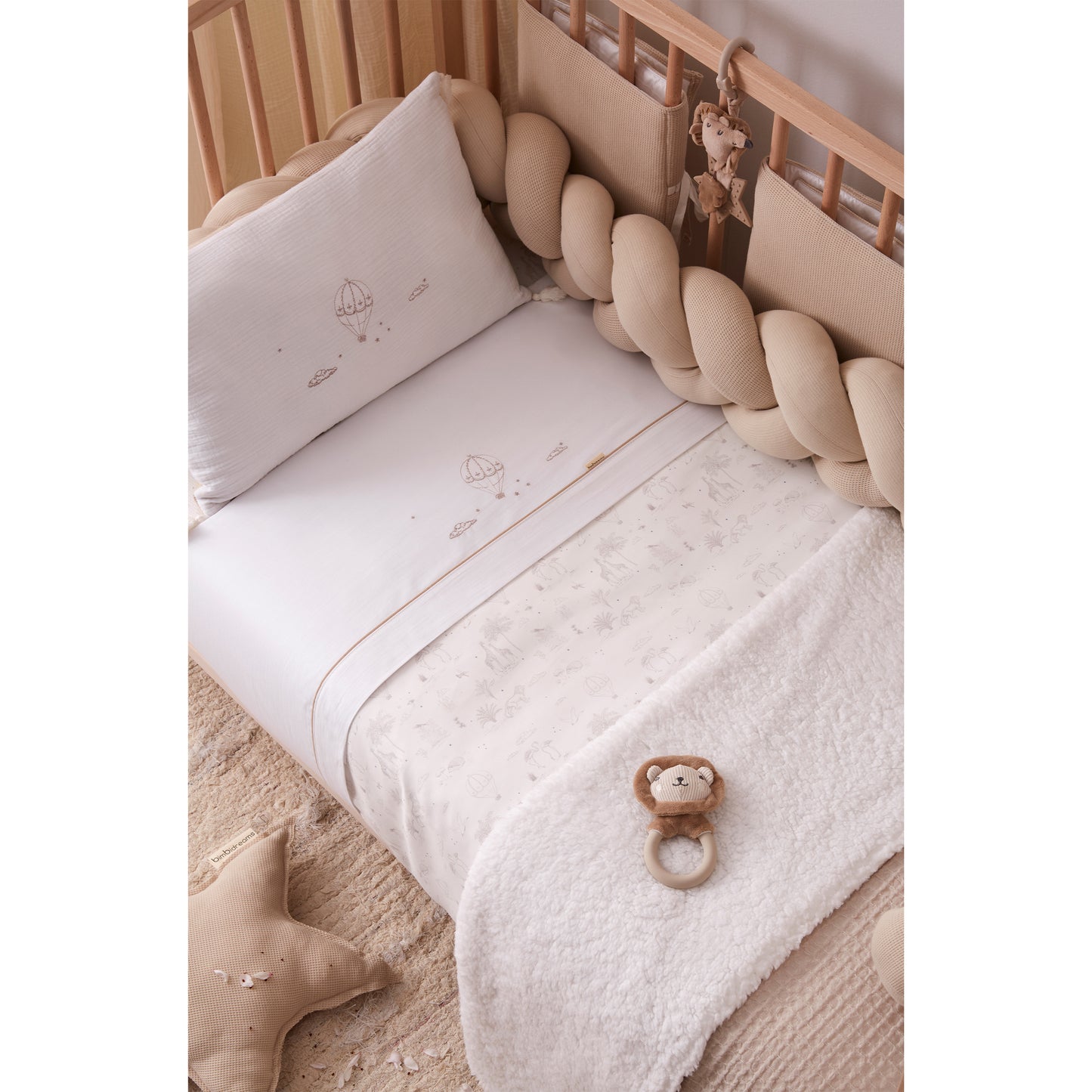 Sábanas Bebé 3 Piezas Noe 100% Algodón (60x120) – Bimbidreams