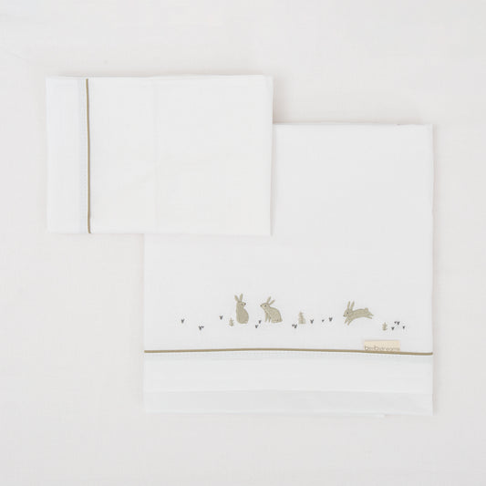 Sábanas Bebé 3 Piezas Bunny 100% Algodón (60x120) – Bimbidreams