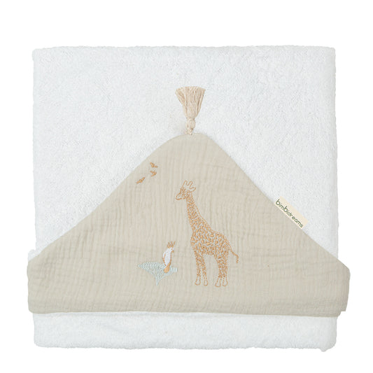 Capa de baño 100x100 Nairobi Blanco/Lino bimbidreams ropa para bebé niño niña accesorios gnomo kids bogotá colombia 1