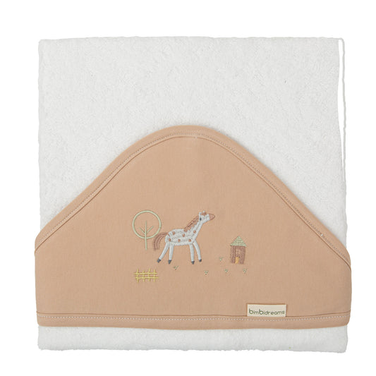 Capa de baño 100x100 Farm Blanco/Lino bimbidreams ropa para bebé niño niña accesorios gnomo kids bogotá colombia