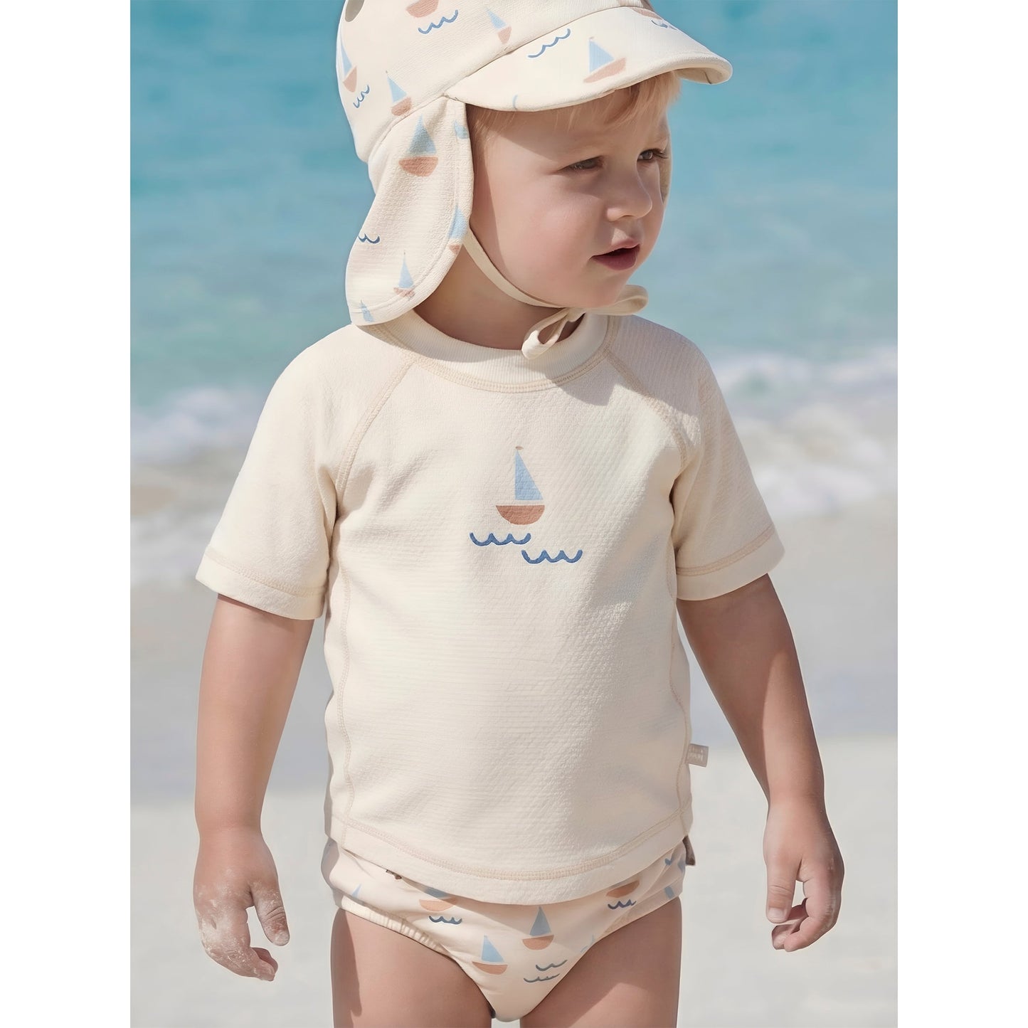 Bañador pañal Calypso Blanco Azul 12-18m