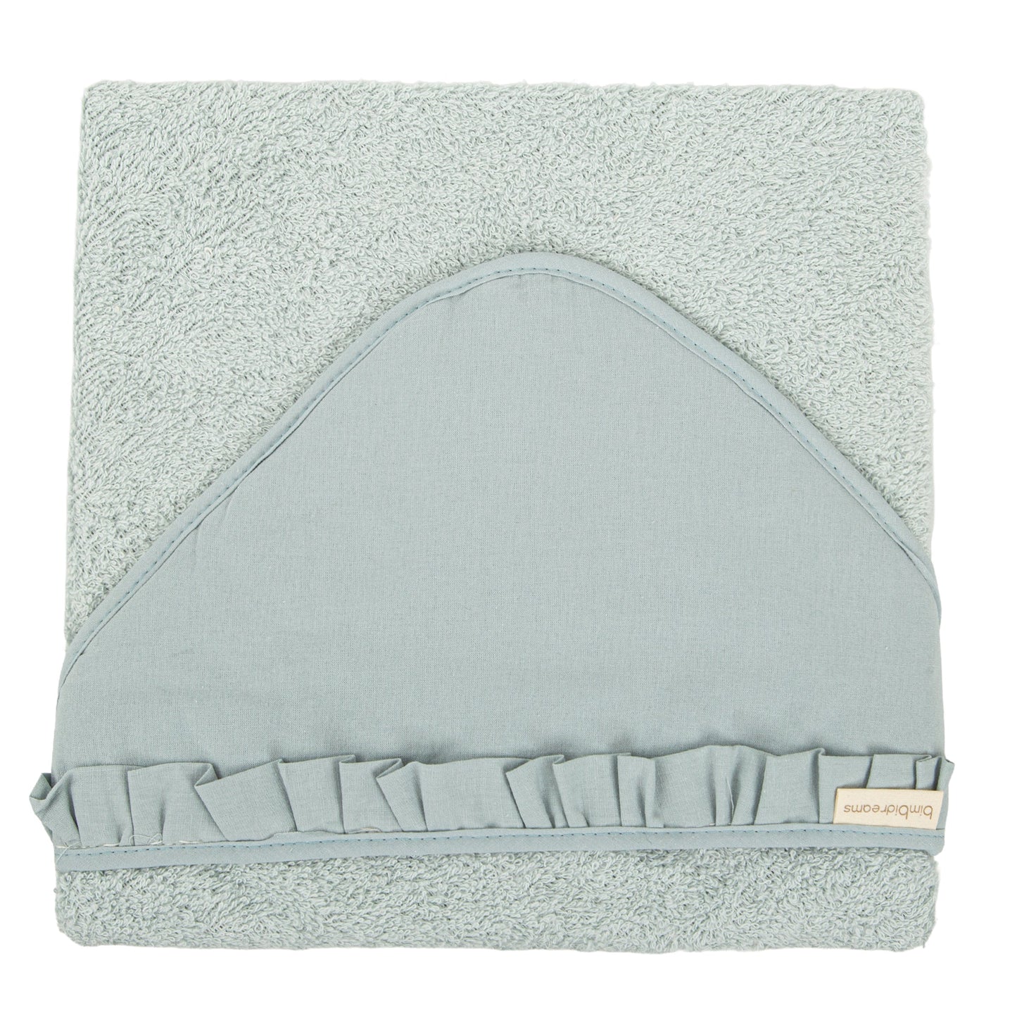 Capa de baño bebé manos libre Algodon Stone Washed Azul Grisaceo 100X100