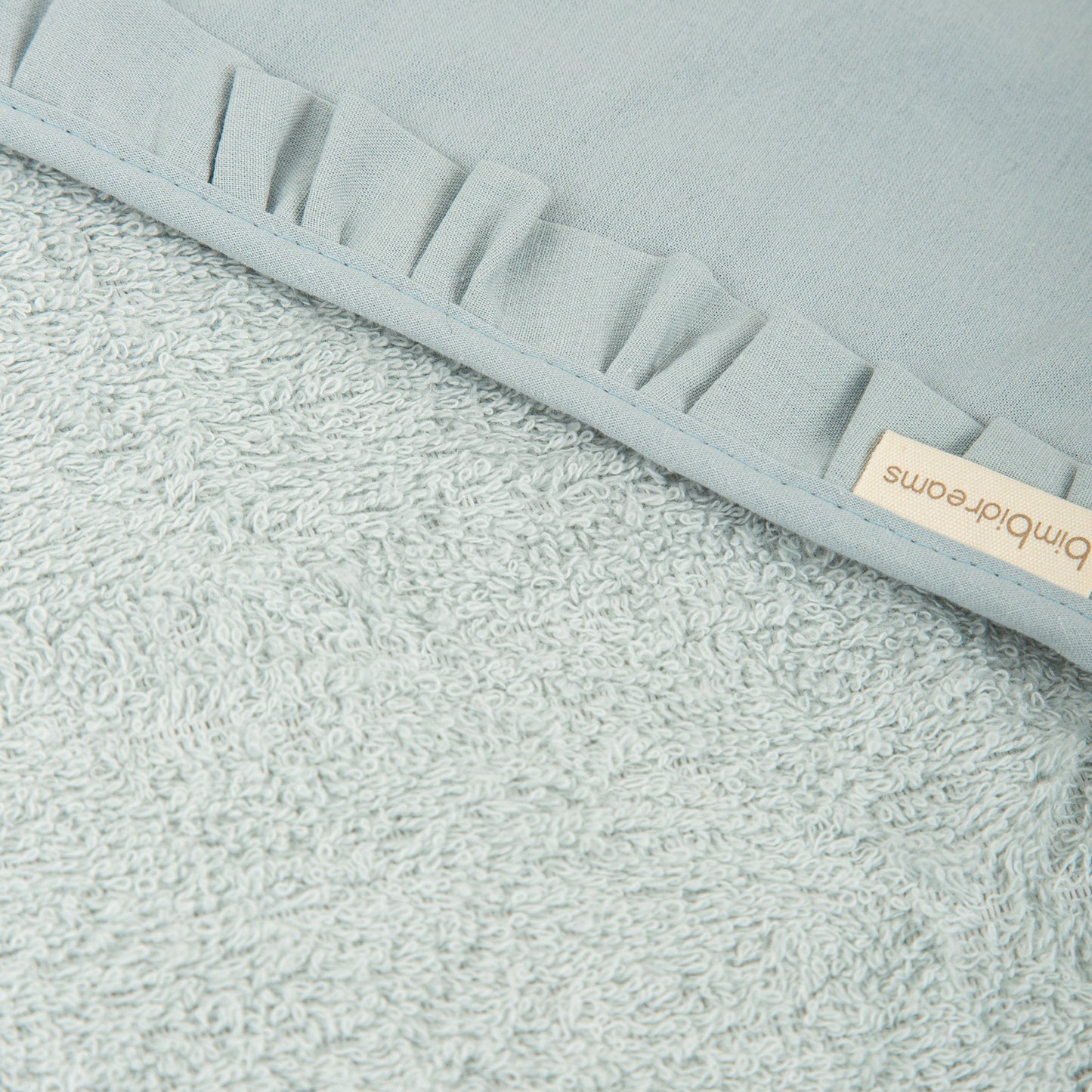 Capa de baño bebé manos libre Algodon Stone Washed Azul Grisaceo 100X100
