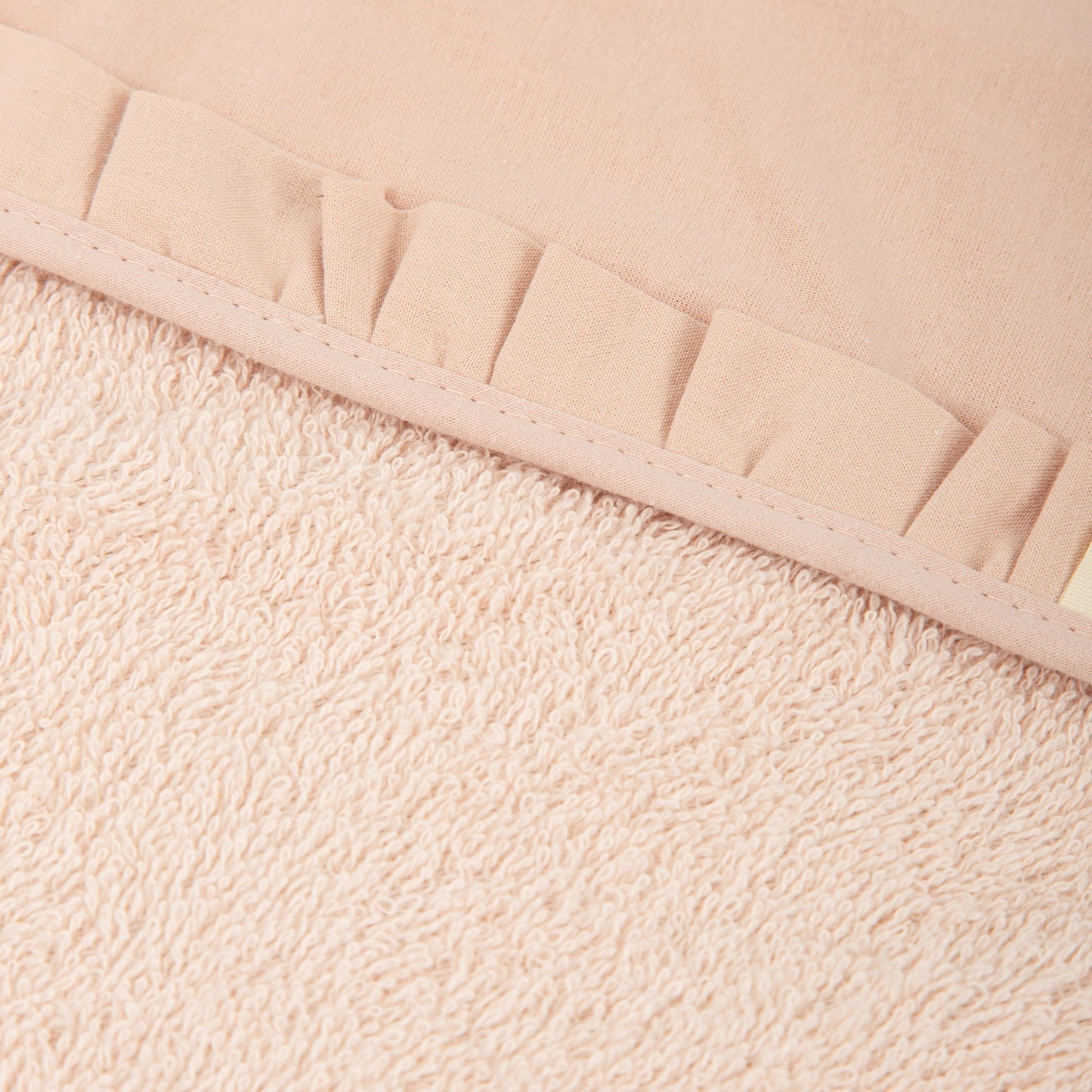 Capa de baño bebé manos libre Algodon Stone Washed Rosa Empolvado 100X100