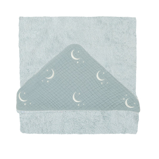 Capa de baño Matalasse 75x75 Azul bimbidreams ropa para bebé niño niña accesorios gnomo kids bogotá colombia