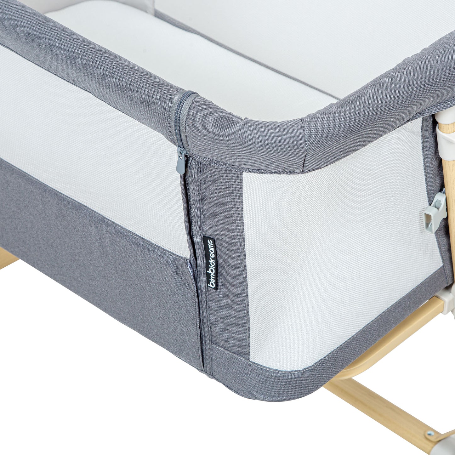 Minicuna Colecho Bebé Gris con Colchón – Bimbidreams