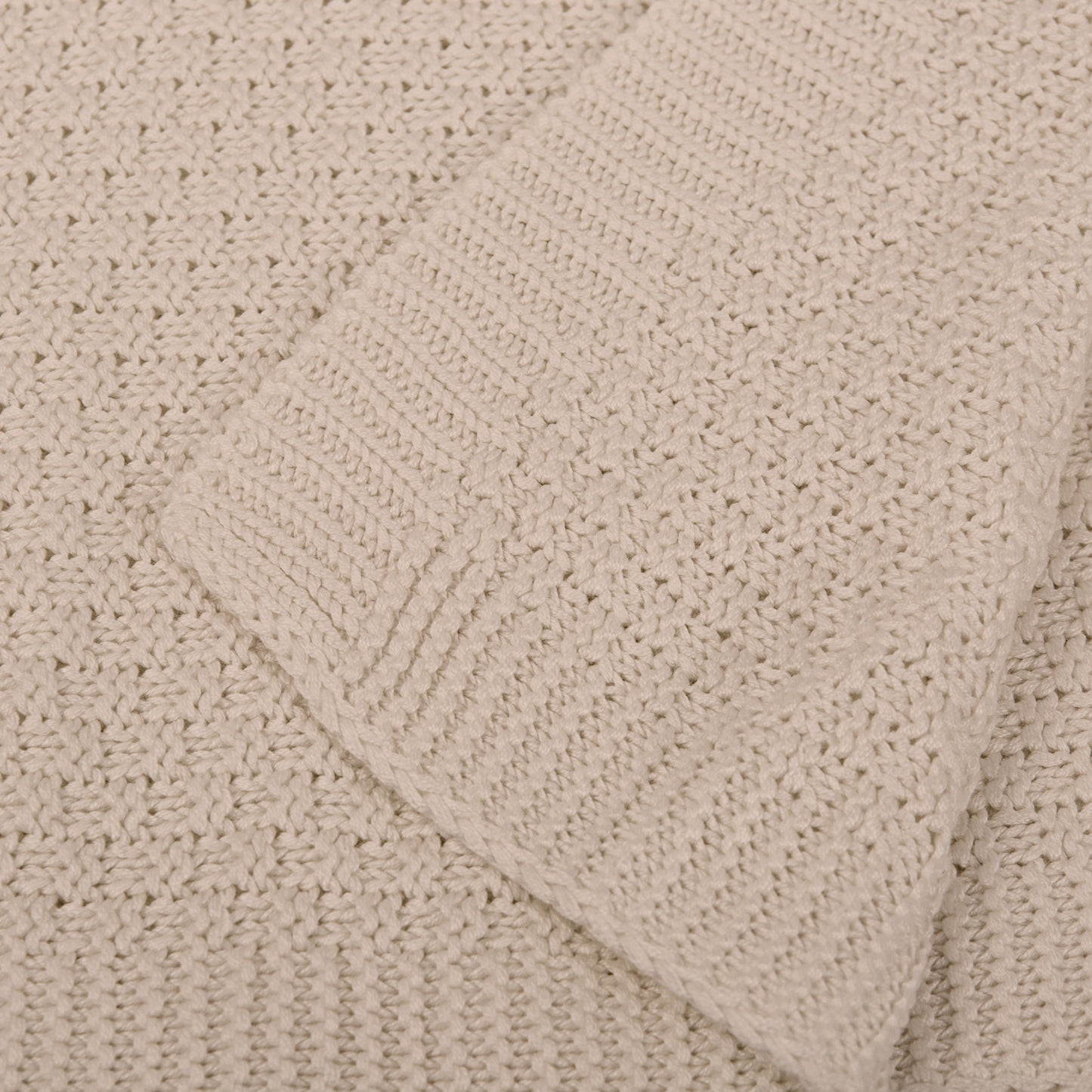 Cobija Bebé Tricot Basic Gris Beige 75x90 Bambú – Bimbidreams