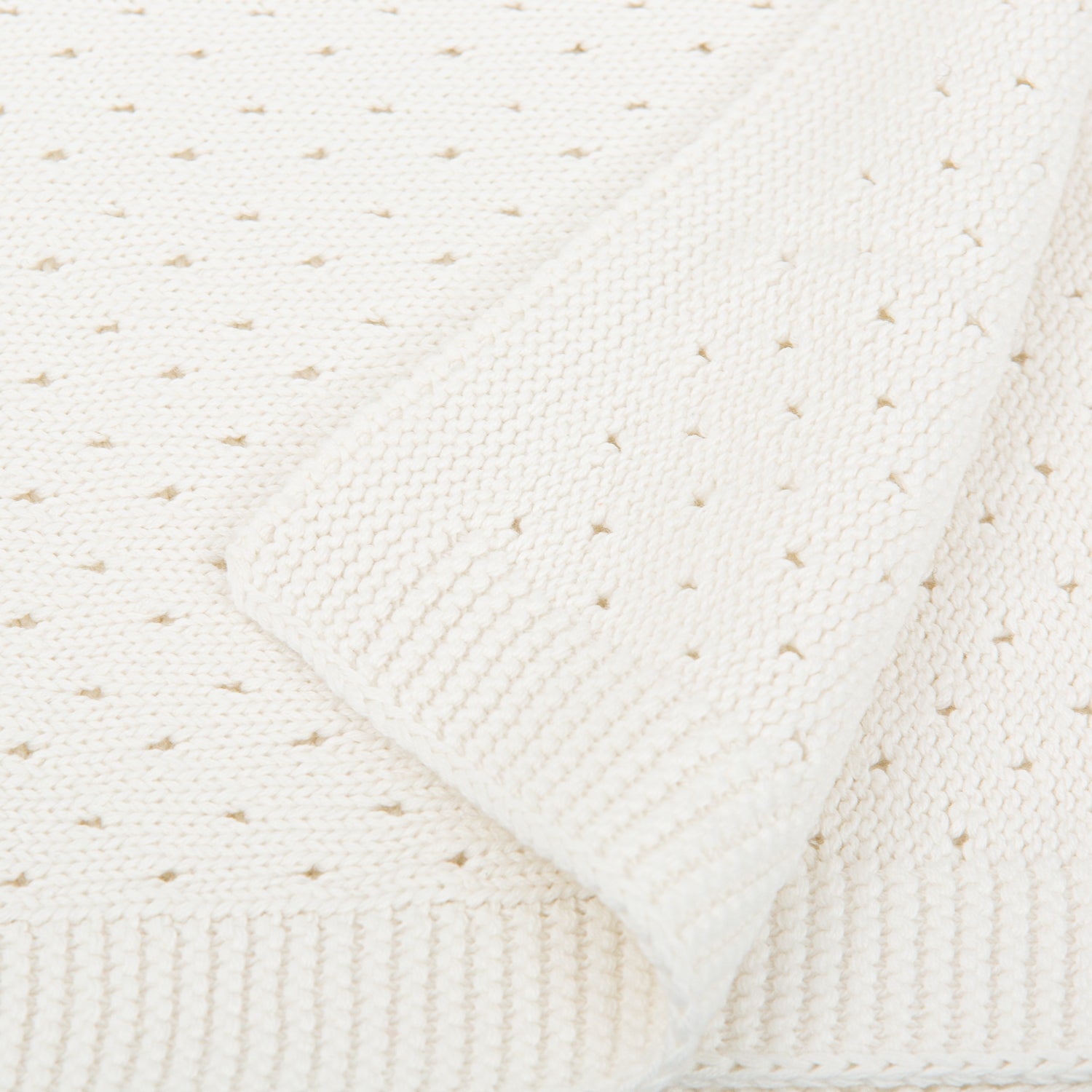 Manta cobija Toquilla tricot 100% algodón Dots Blanco 75x90  bimbidreams ropa para bebé niño niña accesorios gnomo kids bogotá colombia