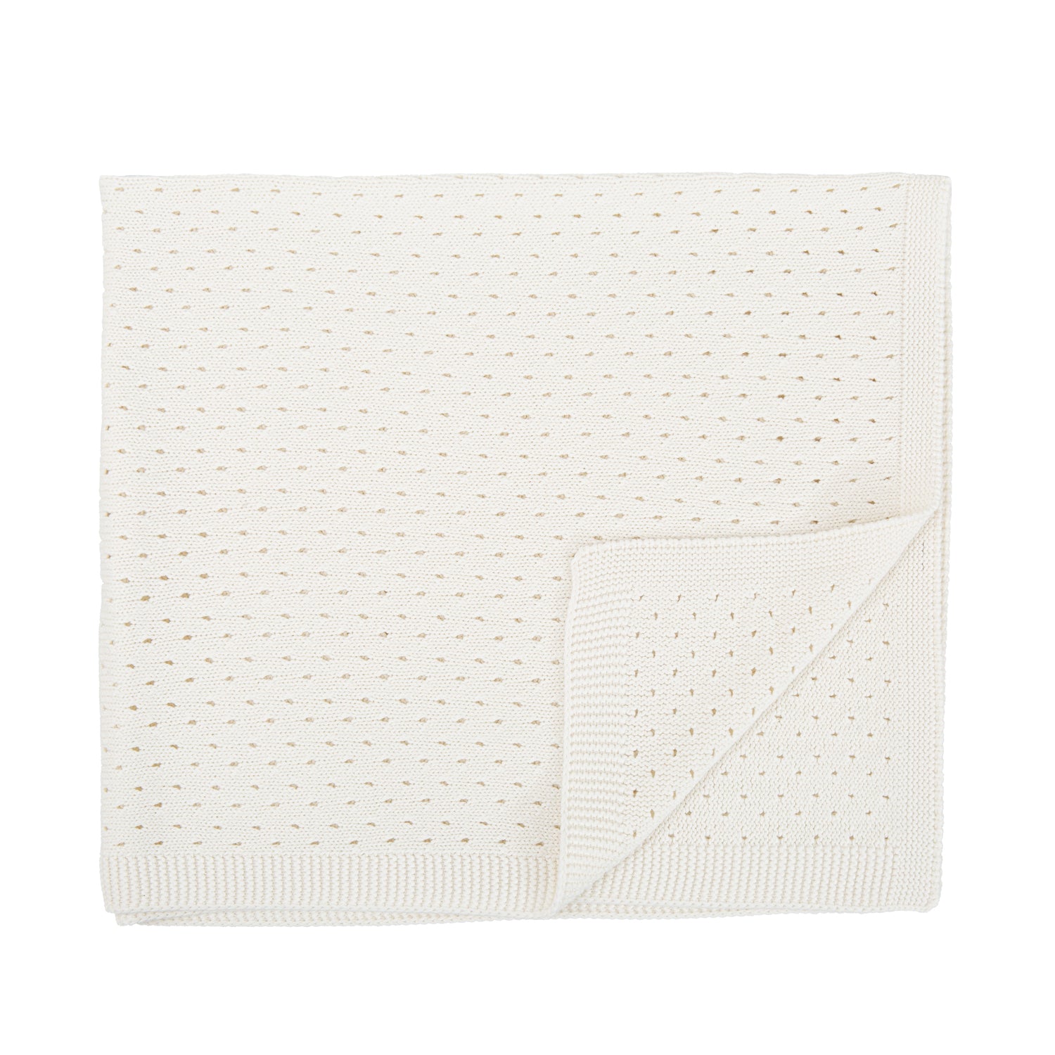 Manta cobija Toquilla tricot 100% algodón Dots Blanco 75x90  bimbidreams ropa para bebé niño niña accesorios gnomo kids bogotá colombia