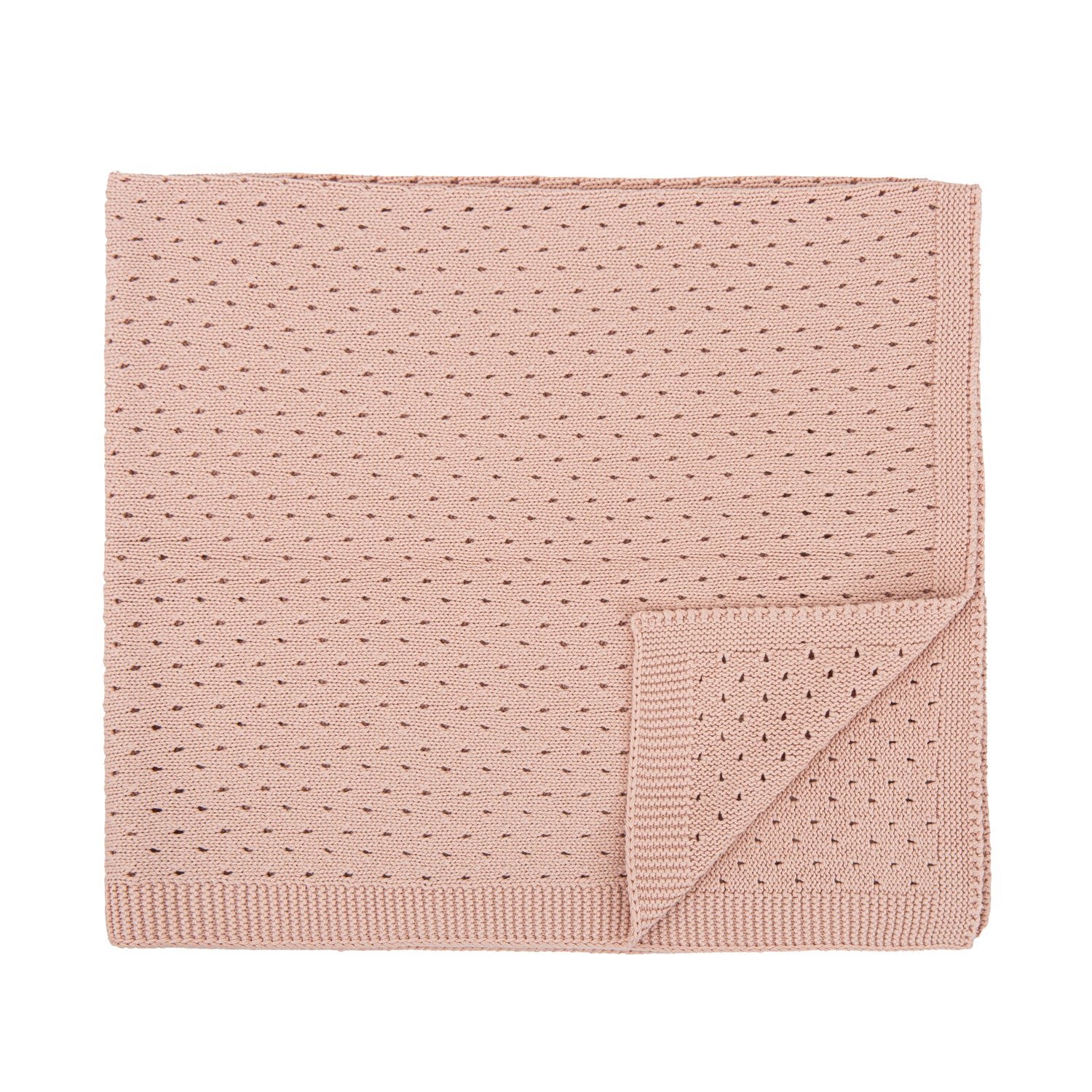 Manta cobija Toquilla tricot 100% algodón Dots Rosa 75x90  bimbidreams ropa para bebé niño niña accesorios gnomo kids bogotá colombia