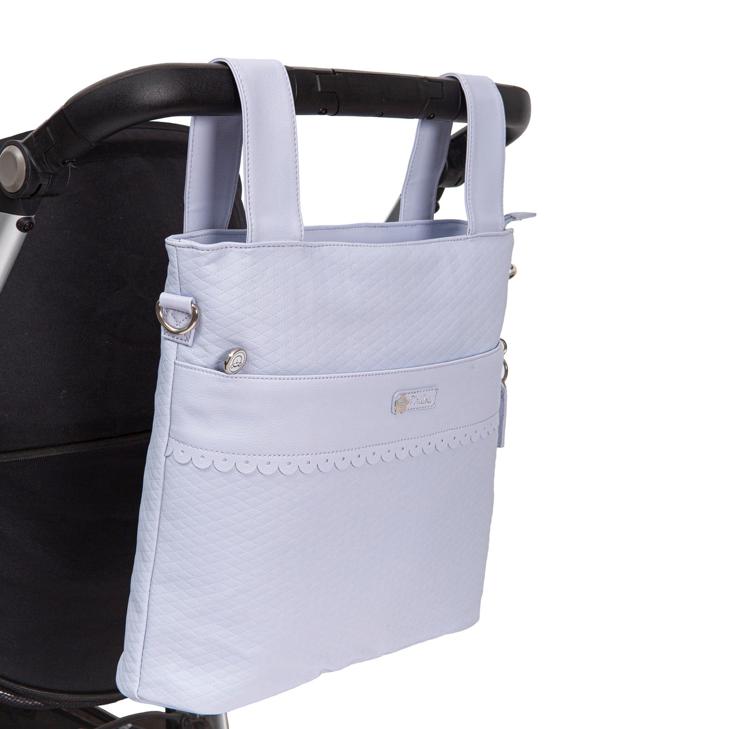 Bolsa de Carro Bebé Rombos Azul Ecopiel con Cambiador – Bimbidreams