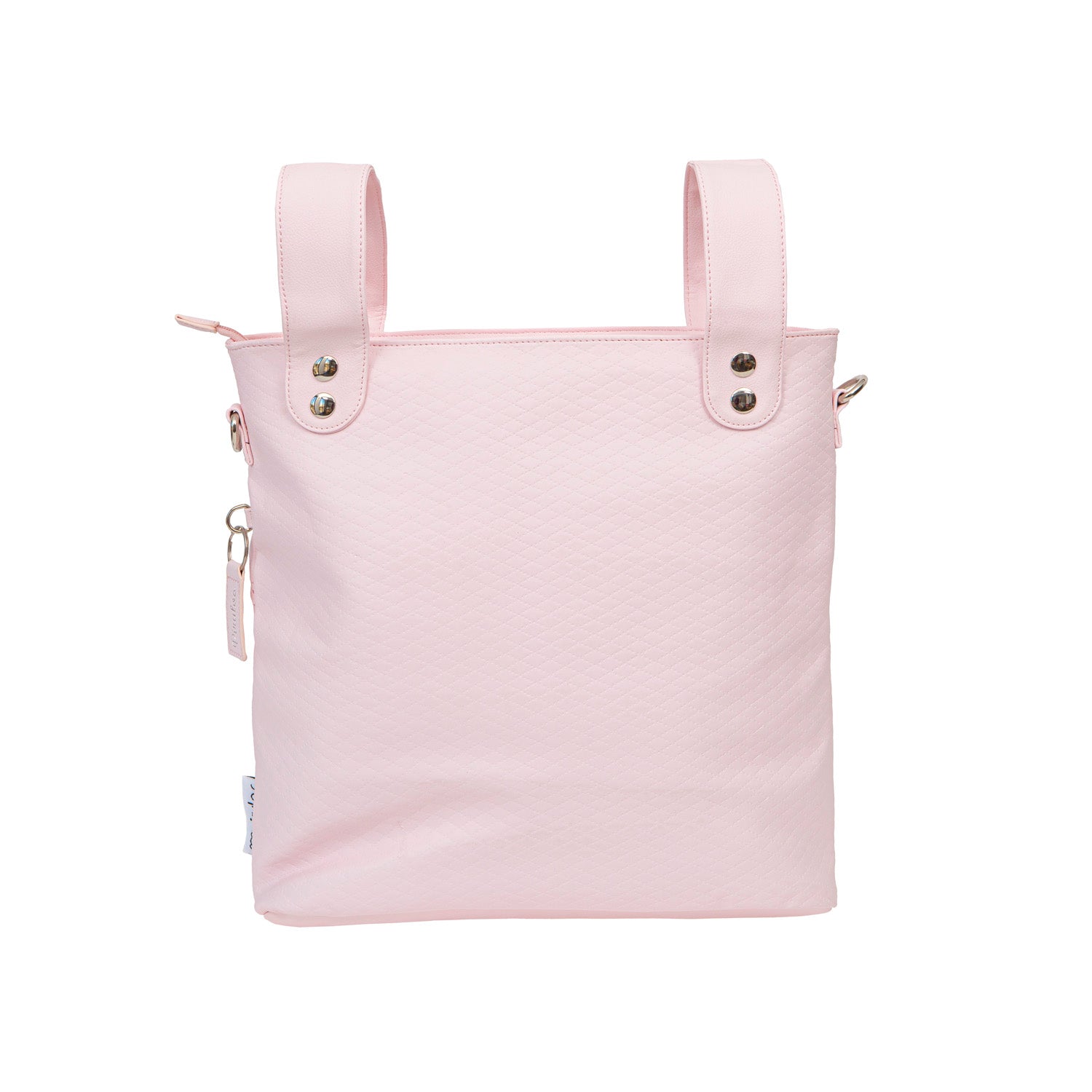Bolso talega con cambiador Rombos Rosa 35x36x10 bimbidreams ropa para bebé niño niña accesorios gnomo kids bogotá colombia