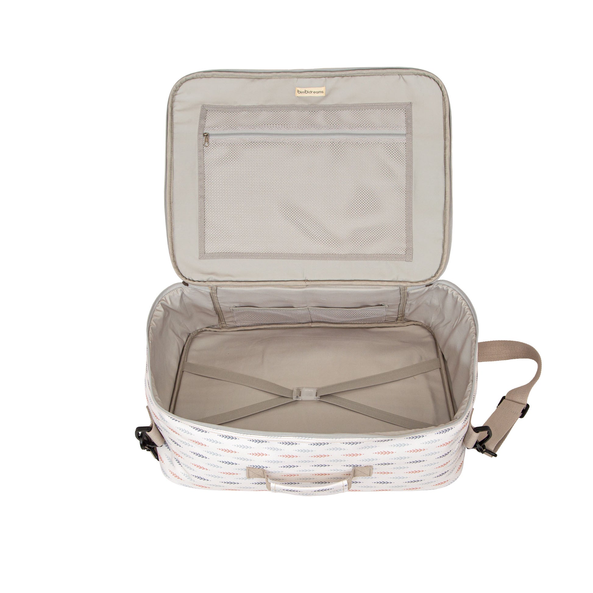 Maleta pañalera con cambiador Etnic Crudo 45x36x18 bimbidreams ropa para bebé niño niña accesorios gnomo kids bogotá colombia