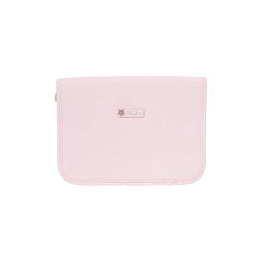 Portadocumentos ecopiel Rombos Rosa 26x19x2 bimbidreams ropa para bebé niño niña accesorios gnomo kids bogotá colombia