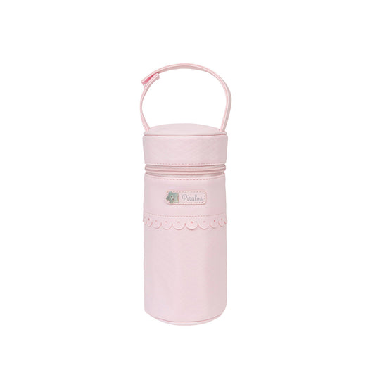 Portabiberones ecopiel Rombos Rosa 10x23 bimbidreams ropa para bebé niño niña accesorios gnomo kids bogotá colombia