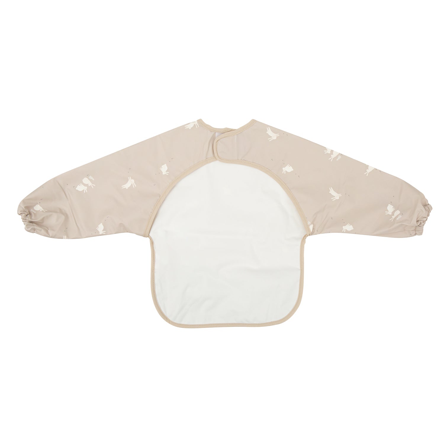 Babero blw con mangas Bunny Gris Beig 25x30